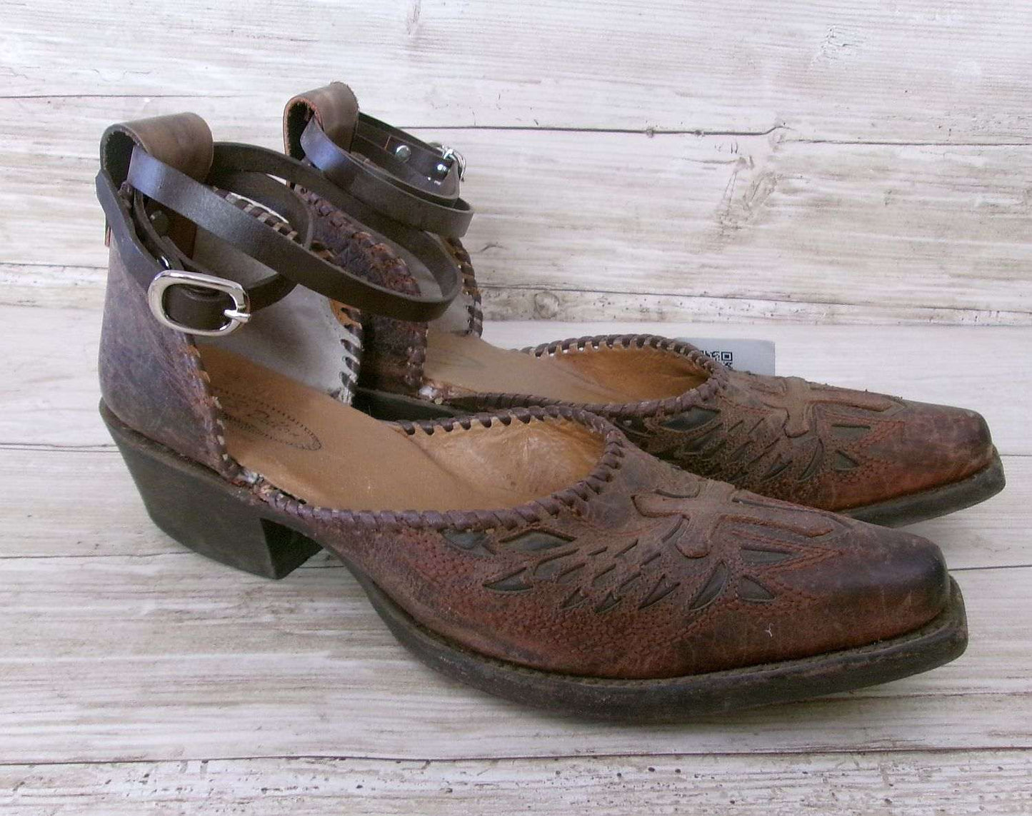 Cowgirl Boot Mules (Size 7.5-8) #mu03 handcrafted from cowboy boots. Shop  at ChrisThompsonBags.com and buy the best ["7.5-8","Cross","mules"] at Chris Thompson Bags.