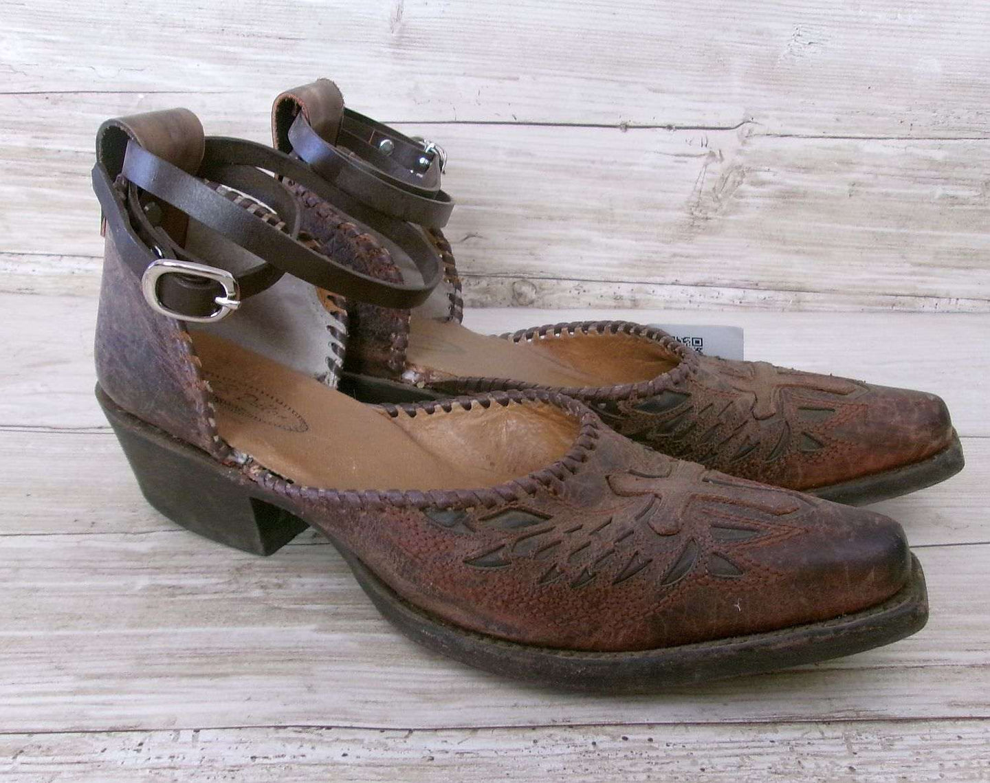 Cowgirl Boot Mules (Size 7.5-8) #mu03 handcrafted from cowboy boots. Shop  at ChrisThompsonBags.com and buy the best ["7.5-8","Cross","mules"] at Chris Thompson Bags.