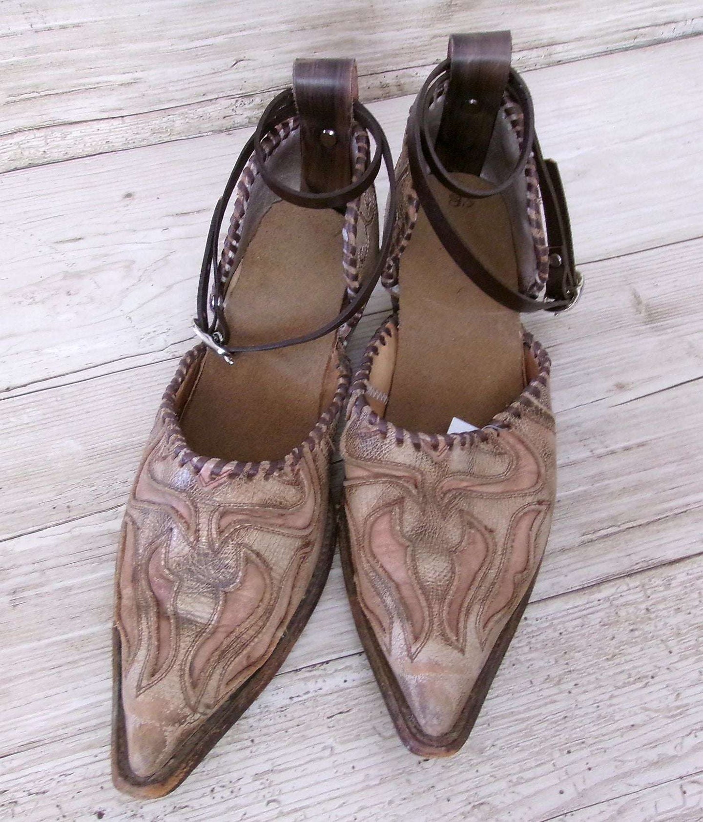 Cowgirl Boot Mules (Size 7-7.5) #mu05 handcrafted from cowboy boots. Shop  at ChrisThompsonBags.com and buy the best ["7-7.5","mules"] at Chris Thompson Bags.