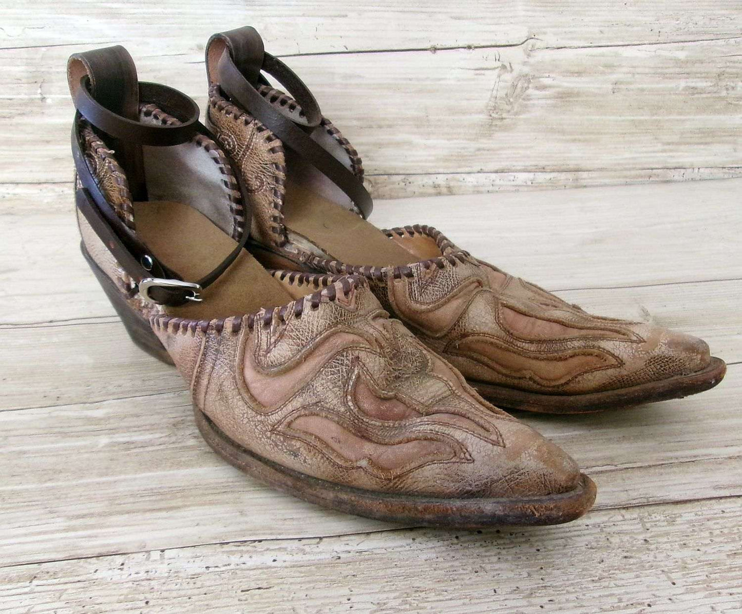 Cowgirl Boot Mules (Size 7-7.5) #mu05 handcrafted from cowboy boots. Shop  at ChrisThompsonBags.com and buy the best ["7-7.5","mules"] at Chris Thompson Bags.