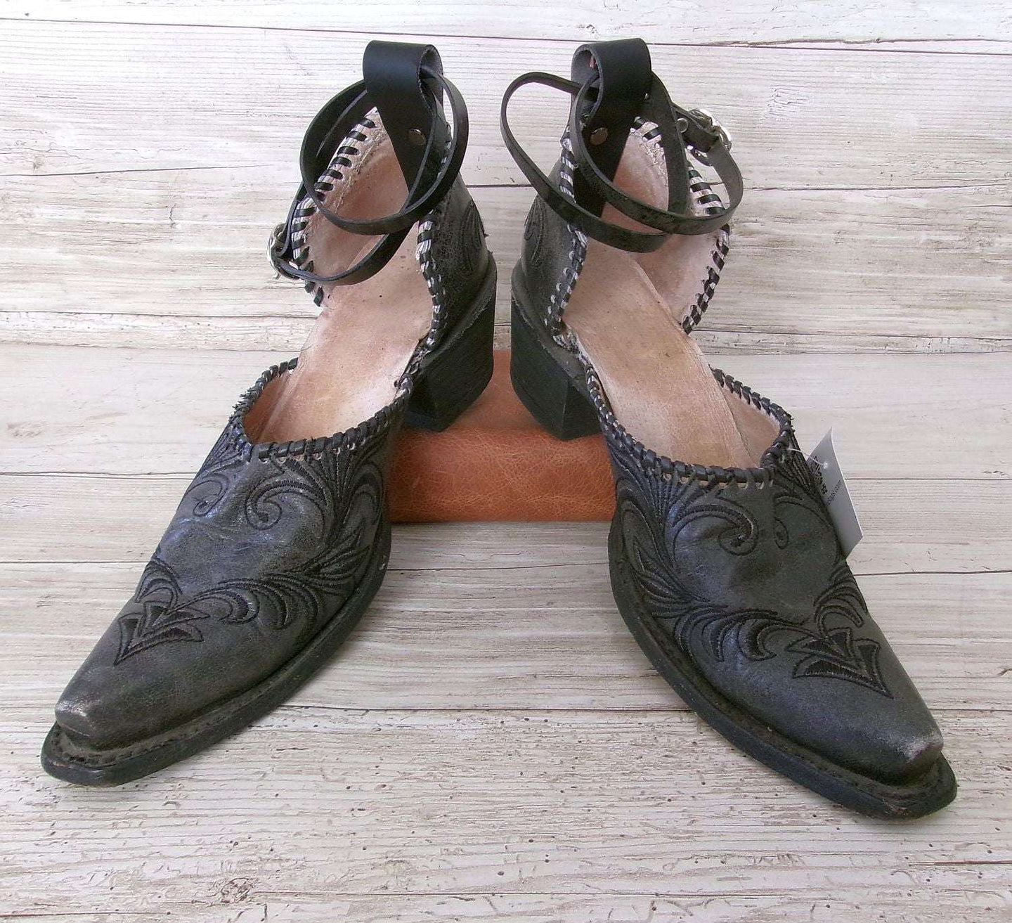 Cowgirl Boot Mules (Size 8.5-9) #mu06 handcrafted from cowboy boots. Shop  at ChrisThompsonBags.com and buy the best ["8.5-9","mules"] at Chris Thompson Bags.