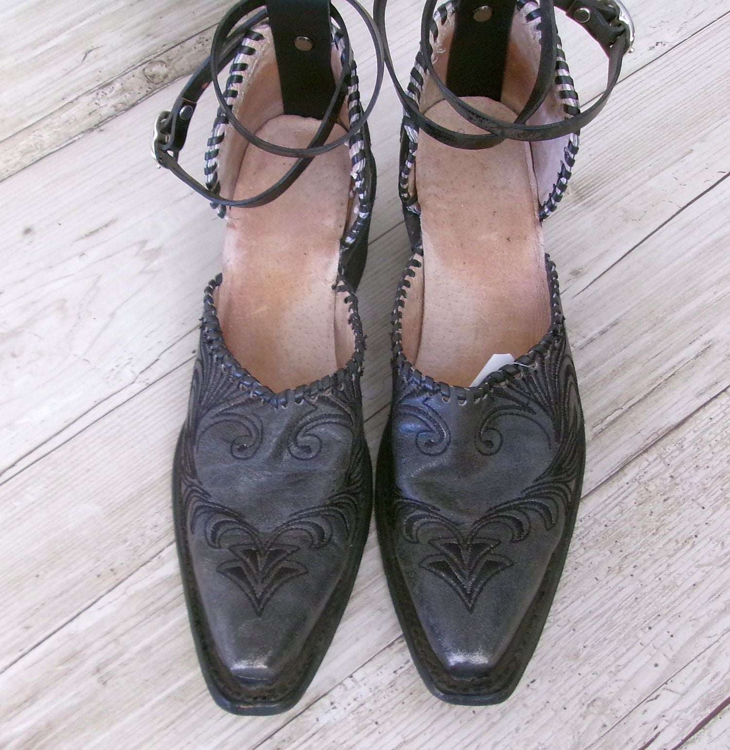 Cowgirl Boot Mules (Size 8.5-9) #mu06 handcrafted from cowboy boots. Shop  at ChrisThompsonBags.com and buy the best ["8.5-9","mules"] at Chris Thompson Bags.