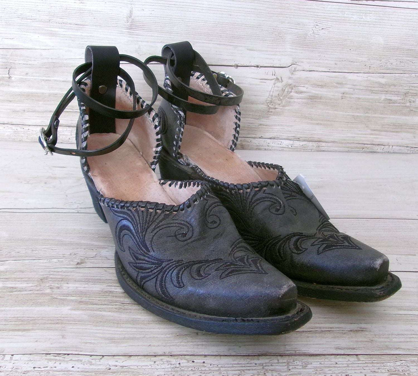 Cowgirl Boot Mules (Size 8.5-9) #mu06 handcrafted from cowboy boots. Shop  at ChrisThompsonBags.com and buy the best ["8.5-9","mules"] at Chris Thompson Bags.