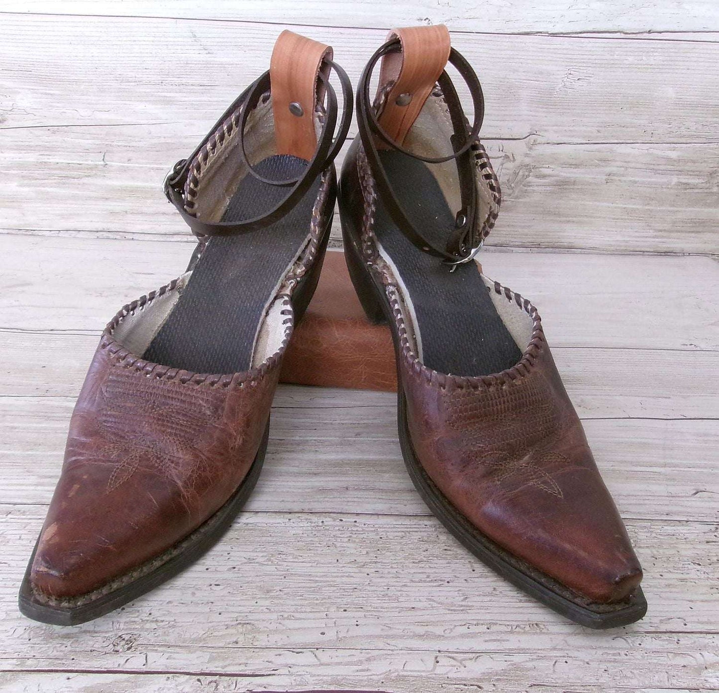 Cowgirl Boot Mules (Size 8-8.5) #mu08 handcrafted from cowboy boots. Shop  at ChrisThompsonBags.com and buy the best ["mules","Size 8-8.5"] at Chris Thompson Bags.