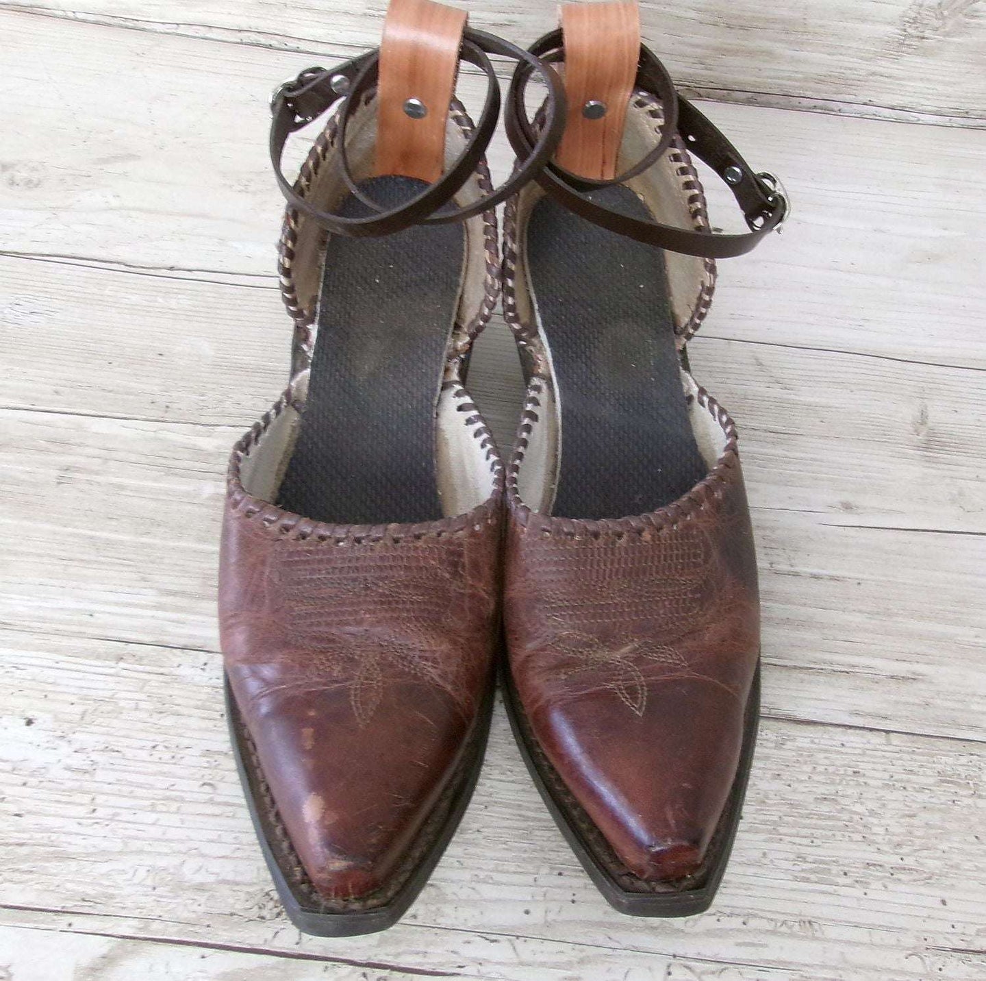 Cowgirl Boot Mules (Size 8-8.5) #mu08 handcrafted from cowboy boots. Shop  at ChrisThompsonBags.com and buy the best ["mules","Size 8-8.5"] at Chris Thompson Bags.