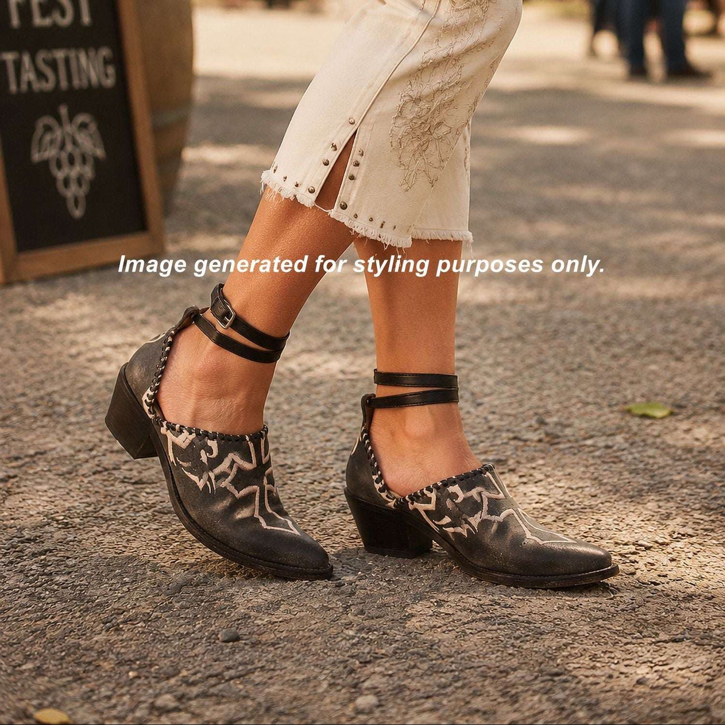 Cowgirl Boot Mules (Size 8-8.5) #mu09 handcrafted from cowboy boots. Shop  at ChrisThompsonBags.com and buy the best ["Cross","mules","Size 8-8.5"] at Chris Thompson Bags.