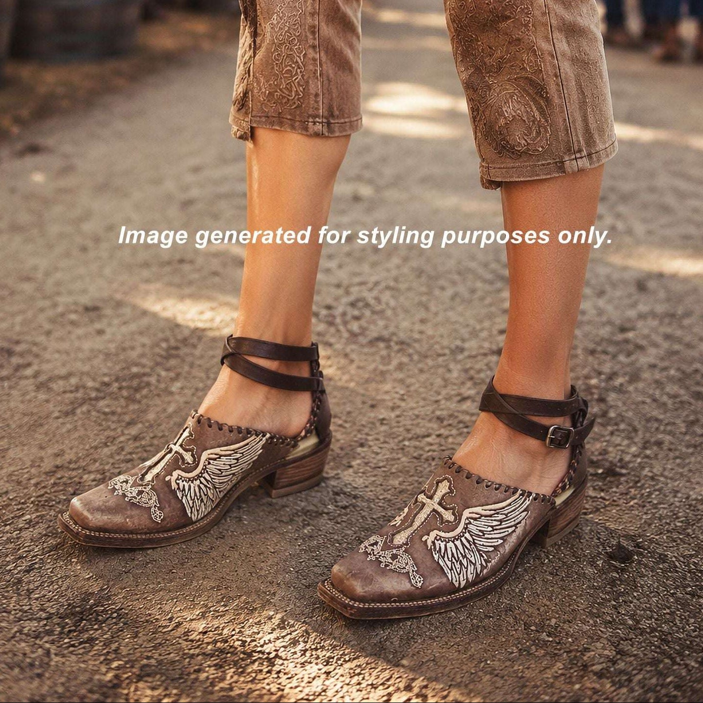 Cowgirl Boot Mules (Size 10.5-11) #mu12 handcrafted from cowboy boots. Shop  at ChrisThompsonBags.com and buy the best ["10.5-11","Cross","mules"] at Chris Thompson Bags.