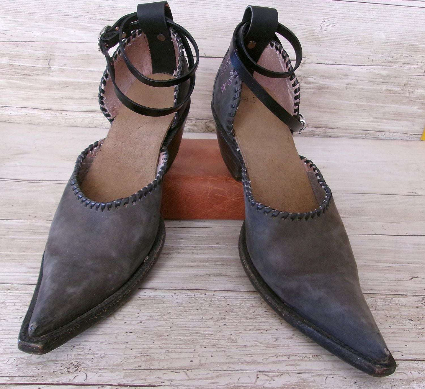 Cowgirl Boot Mules (Size 8.5-9) #mu13 handcrafted from cowboy boots. Shop  at ChrisThompsonBags.com and buy the best ["8.5-9","mules"] at Chris Thompson Bags.