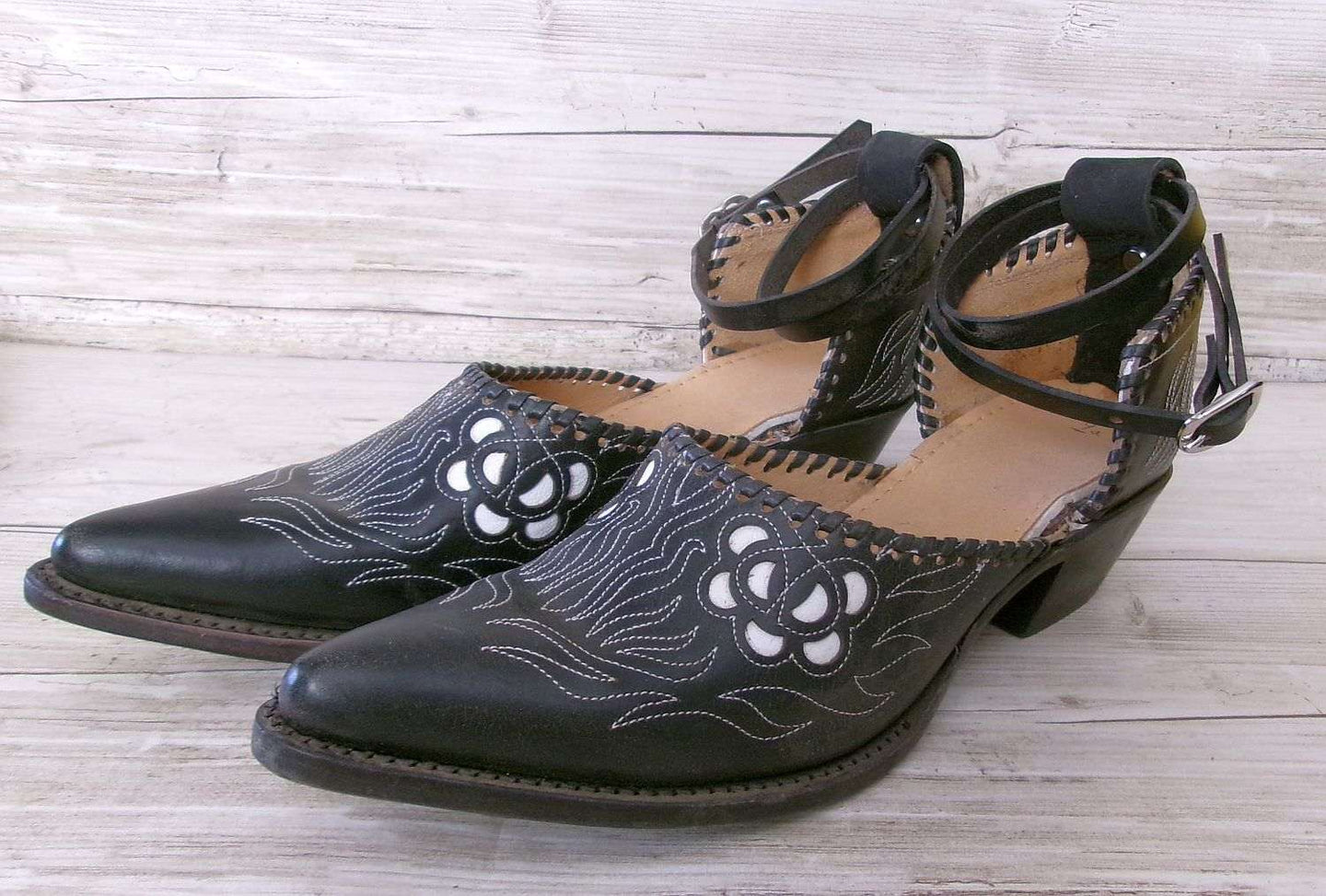 Cowgirl Boot Mules (Size 8.5-9) #mu14 handcrafted from cowboy boots. Shop  at ChrisThompsonBags.com and buy the best ["8.5-9","mules"] at Chris Thompson Bags.