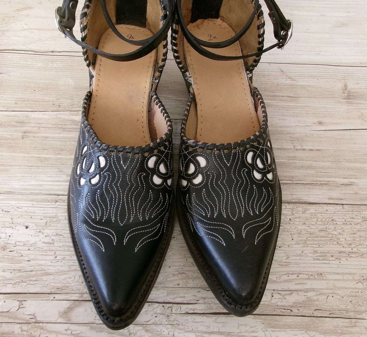 Cowgirl Boot Mules (Size 8.5-9) #mu14 handcrafted from cowboy boots. Shop  at ChrisThompsonBags.com and buy the best ["8.5-9","mules"] at Chris Thompson Bags.