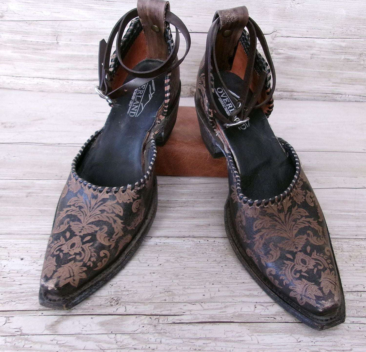 Cowgirl Boot Mules (Size 9-9.5) #mu15 handcrafted from cowboy boots. Shop  at ChrisThompsonBags.com and buy the best ["9-9.5","mules"] at Chris Thompson Bags.