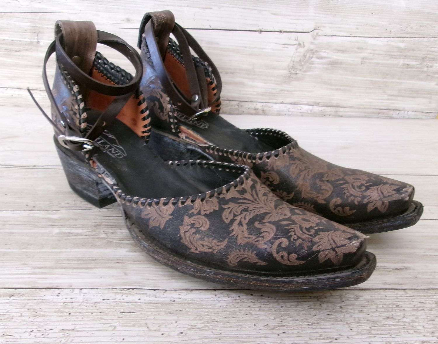 Cowgirl Boot Mules (Size 9-9.5) #mu15 handcrafted from cowboy boots. Shop  at ChrisThompsonBags.com and buy the best ["9-9.5","mules"] at Chris Thompson Bags.