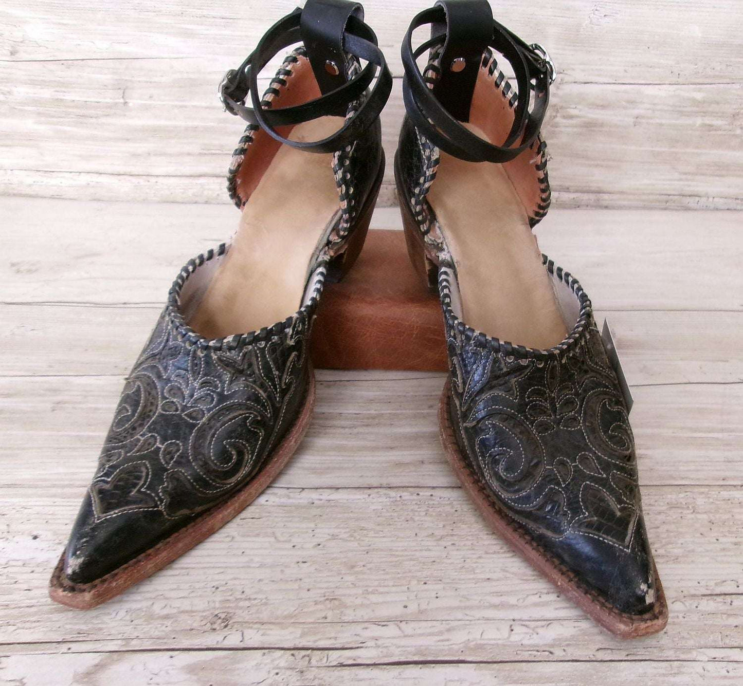 Cowgirl Boot Mules (Size 9-9.5) #mu16 handcrafted from cowboy boots. Shop  at ChrisThompsonBags.com and buy the best ["9-9.5","mules"] at Chris Thompson Bags.