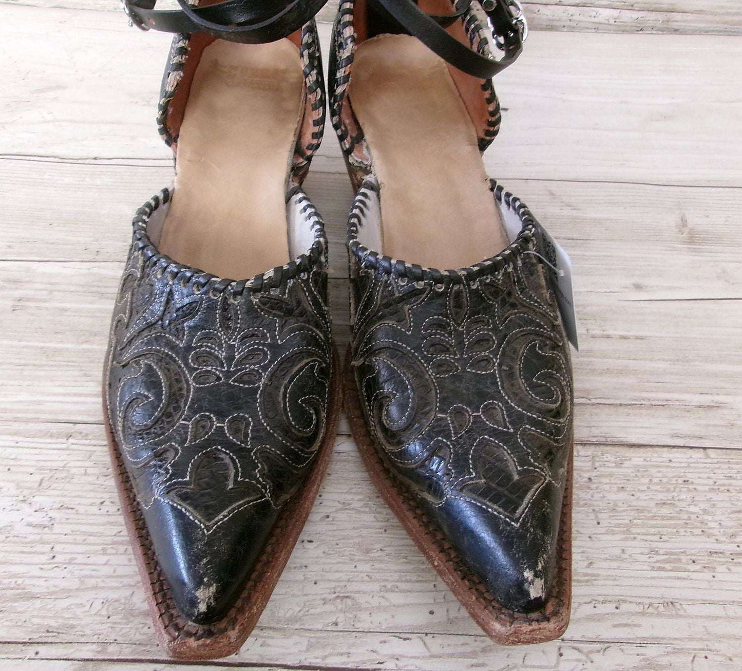 Cowgirl Boot Mules (Size 9-9.5) #mu16 handcrafted from cowboy boots. Shop  at ChrisThompsonBags.com and buy the best ["9-9.5","mules"] at Chris Thompson Bags.