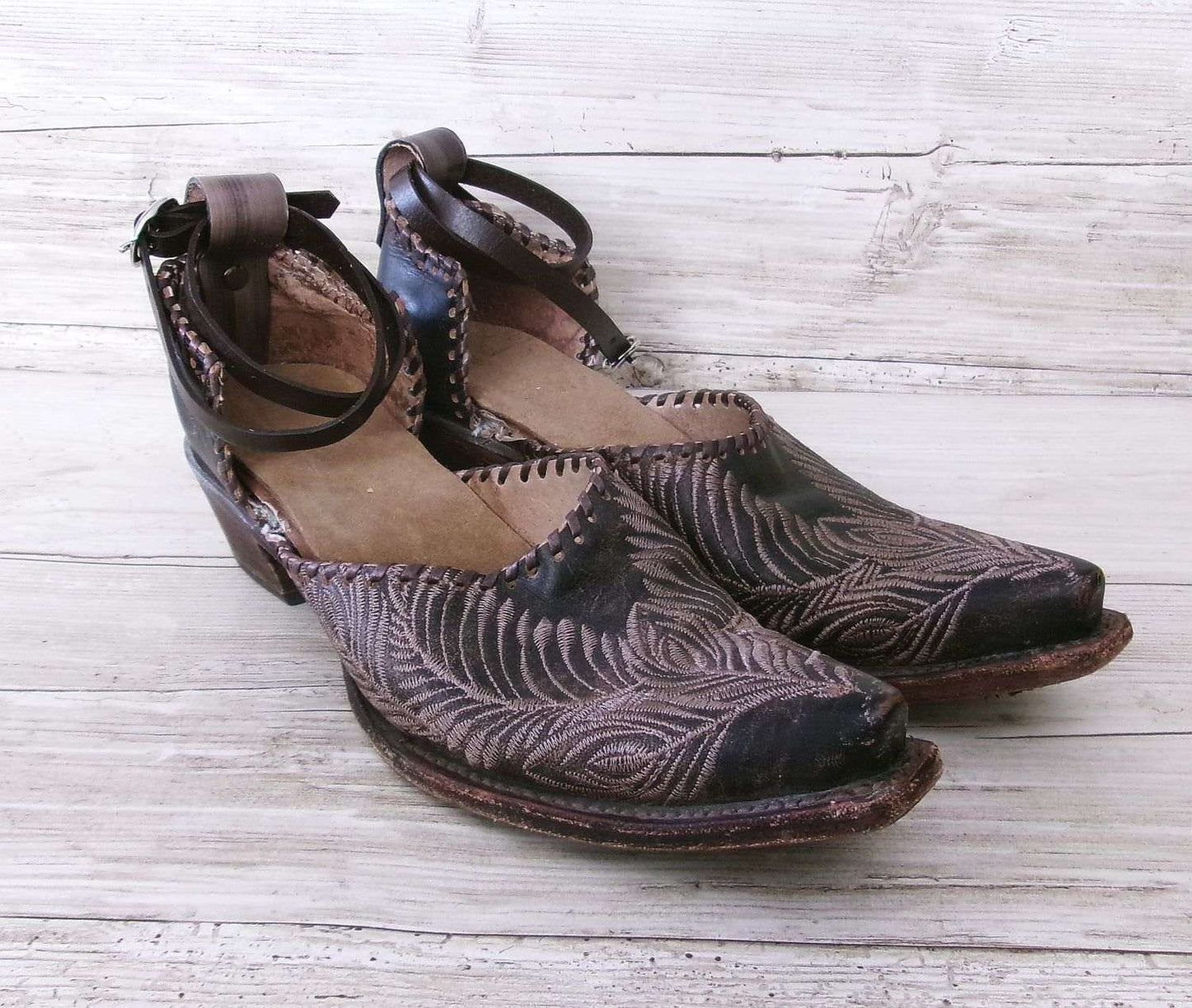 Cowgirl Boot Mules (Size 9-9.5) #mu19 handcrafted from cowboy boots. Shop  at ChrisThompsonBags.com and buy the best ["9-9.5","mules"] at Chris Thompson Bags.