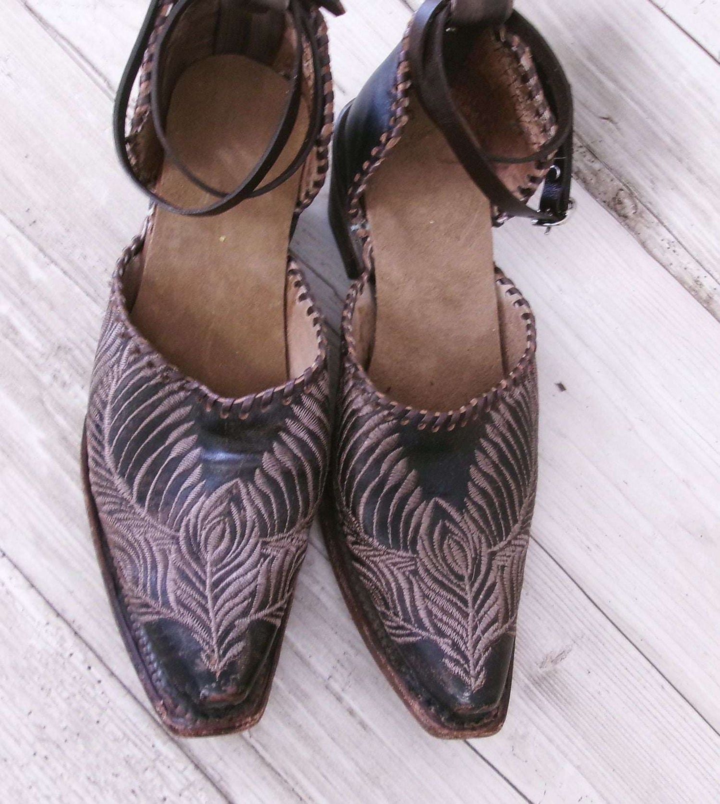 Cowgirl Boot Mules (Size 9-9.5) #mu19 handcrafted from cowboy boots. Shop  at ChrisThompsonBags.com and buy the best ["9-9.5","mules"] at Chris Thompson Bags.