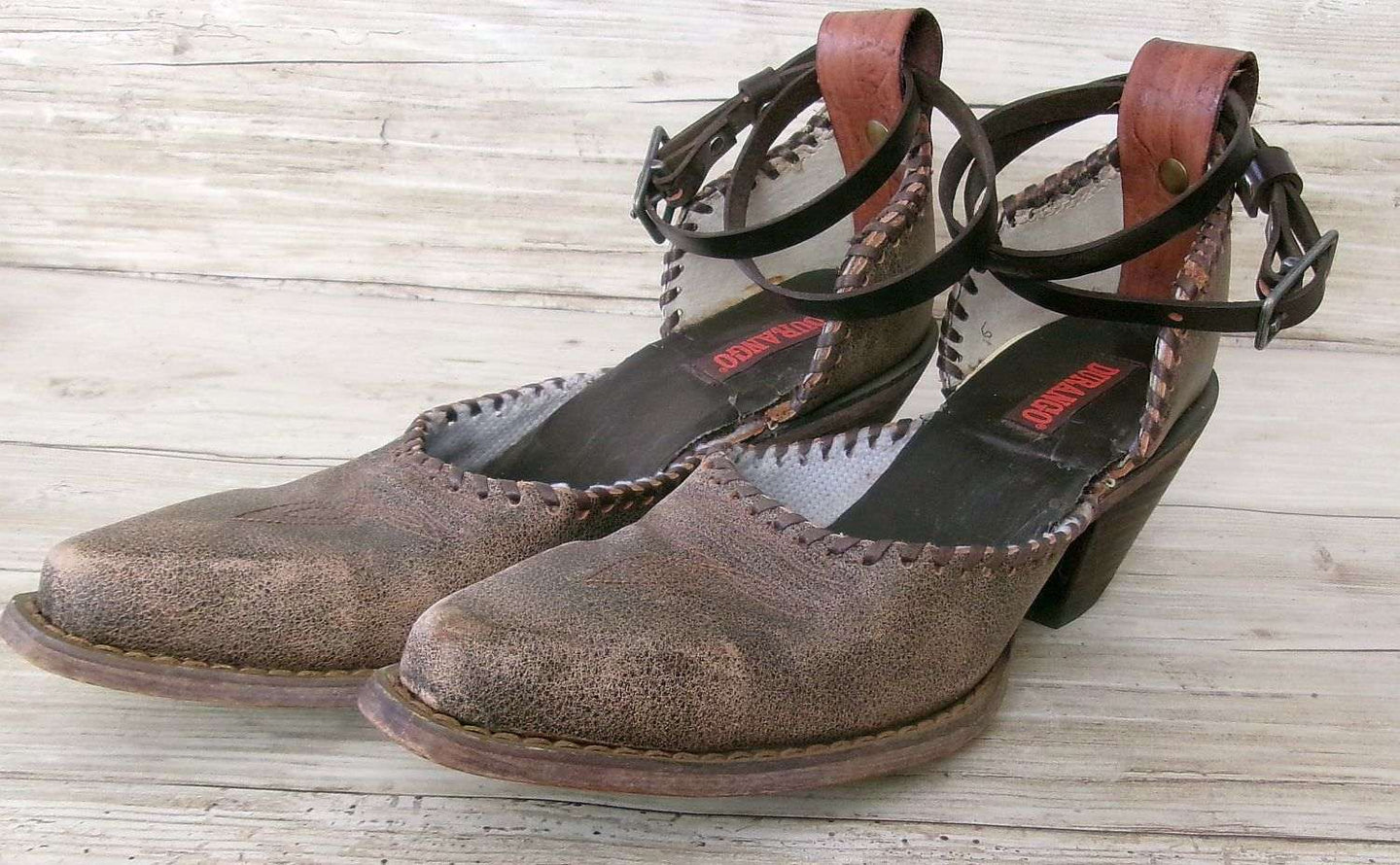 Cowgirl Boot Mules (Size 6-6.5) #mu28 handcrafted from cowboy boots. Shop  at ChrisThompsonBags.com and buy the best ["6-6.5","mules"] at Chris Thompson Bags.