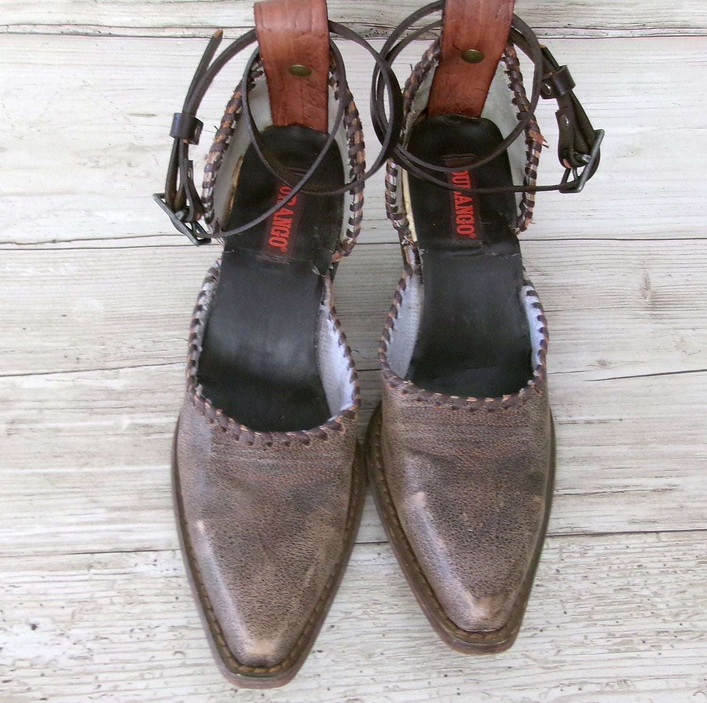 Cowgirl Boot Mules (Size 6-6.5) #mu28 handcrafted from cowboy boots. Shop  at ChrisThompsonBags.com and buy the best ["6-6.5","mules"] at Chris Thompson Bags.