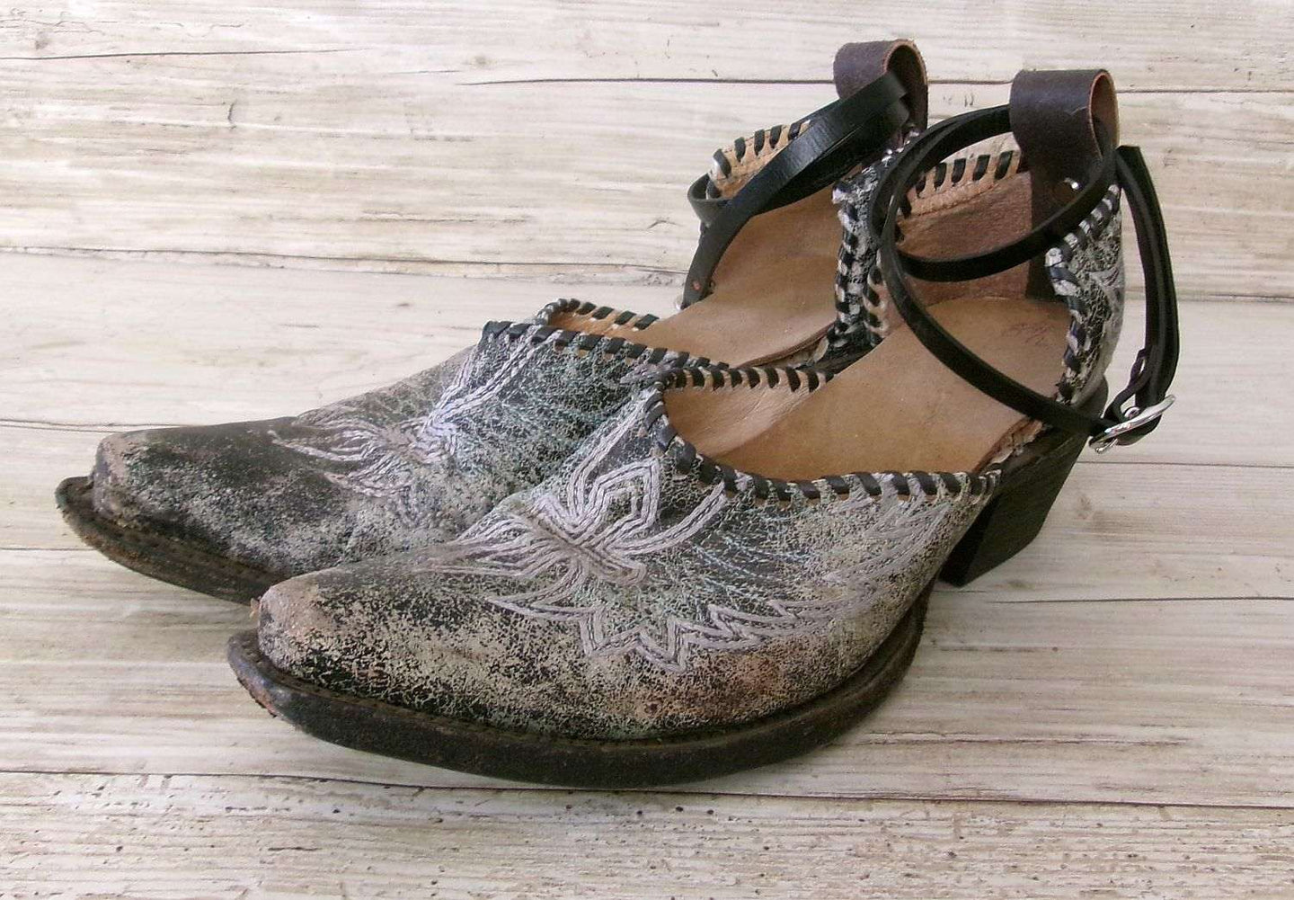 Cowgirl Boot Mules (Size 8-8.5) #mu30 handcrafted from cowboy boots. Shop  at ChrisThompsonBags.com and buy the best ["mules","Size 8-8.5"] at Chris Thompson Bags.