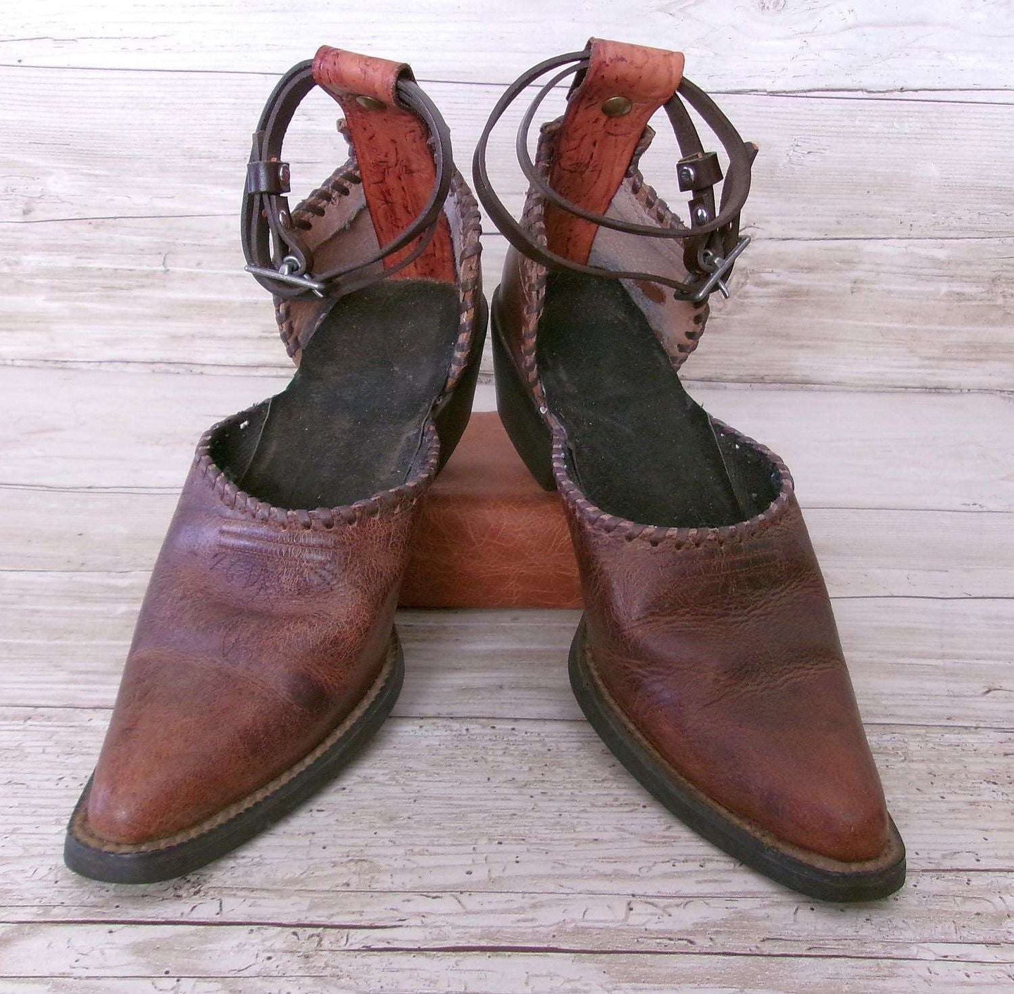 Cowgirl Boot Mules (Size 7-7.5) #mu31 handcrafted from cowboy boots. Shop  at ChrisThompsonBags.com and buy the best ["7-7.5","mules"] at Chris Thompson Bags.