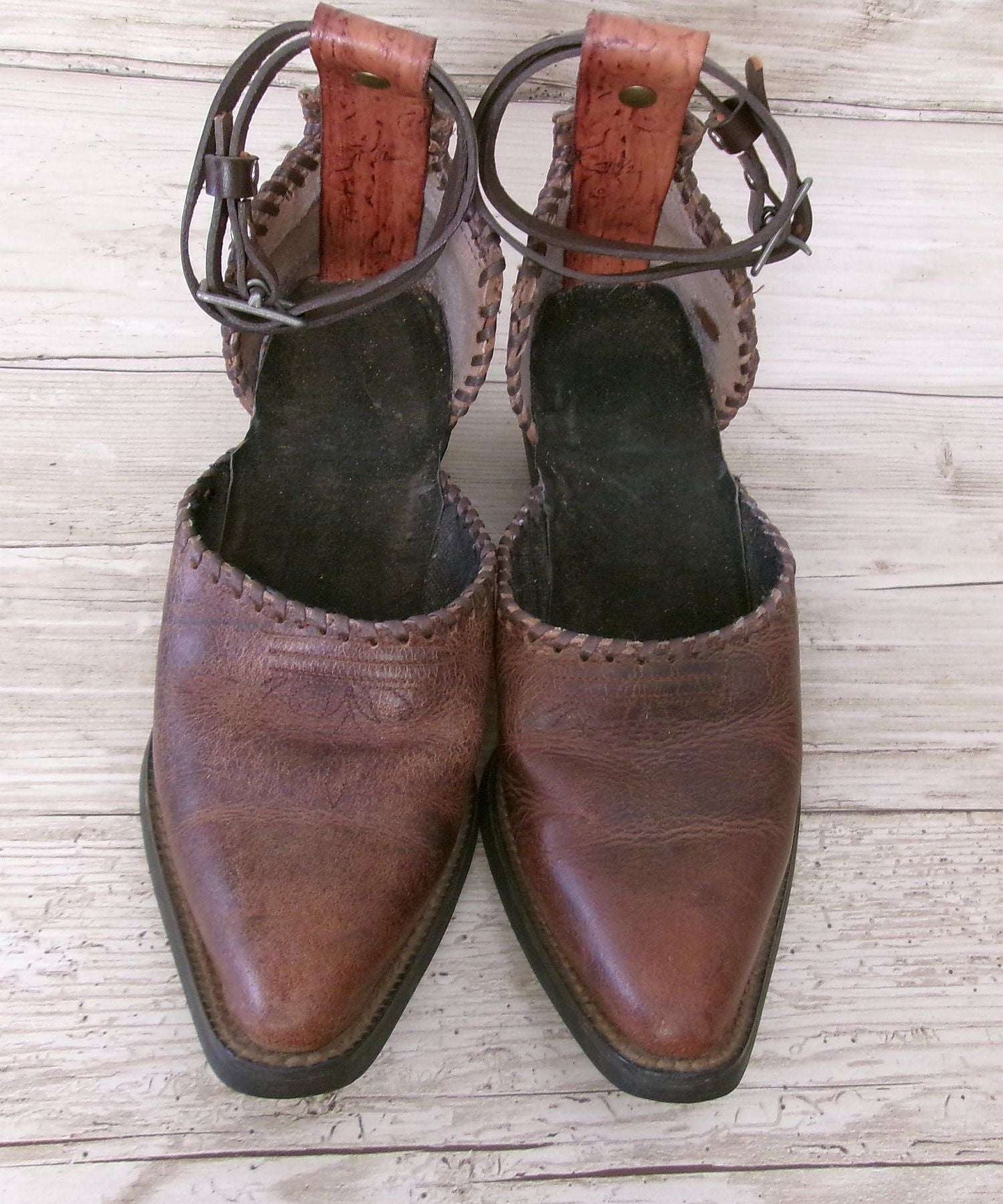 Cowgirl Boot Mules (Size 7-7.5) #mu31 handcrafted from cowboy boots. Shop  at ChrisThompsonBags.com and buy the best ["7-7.5","mules"] at Chris Thompson Bags.