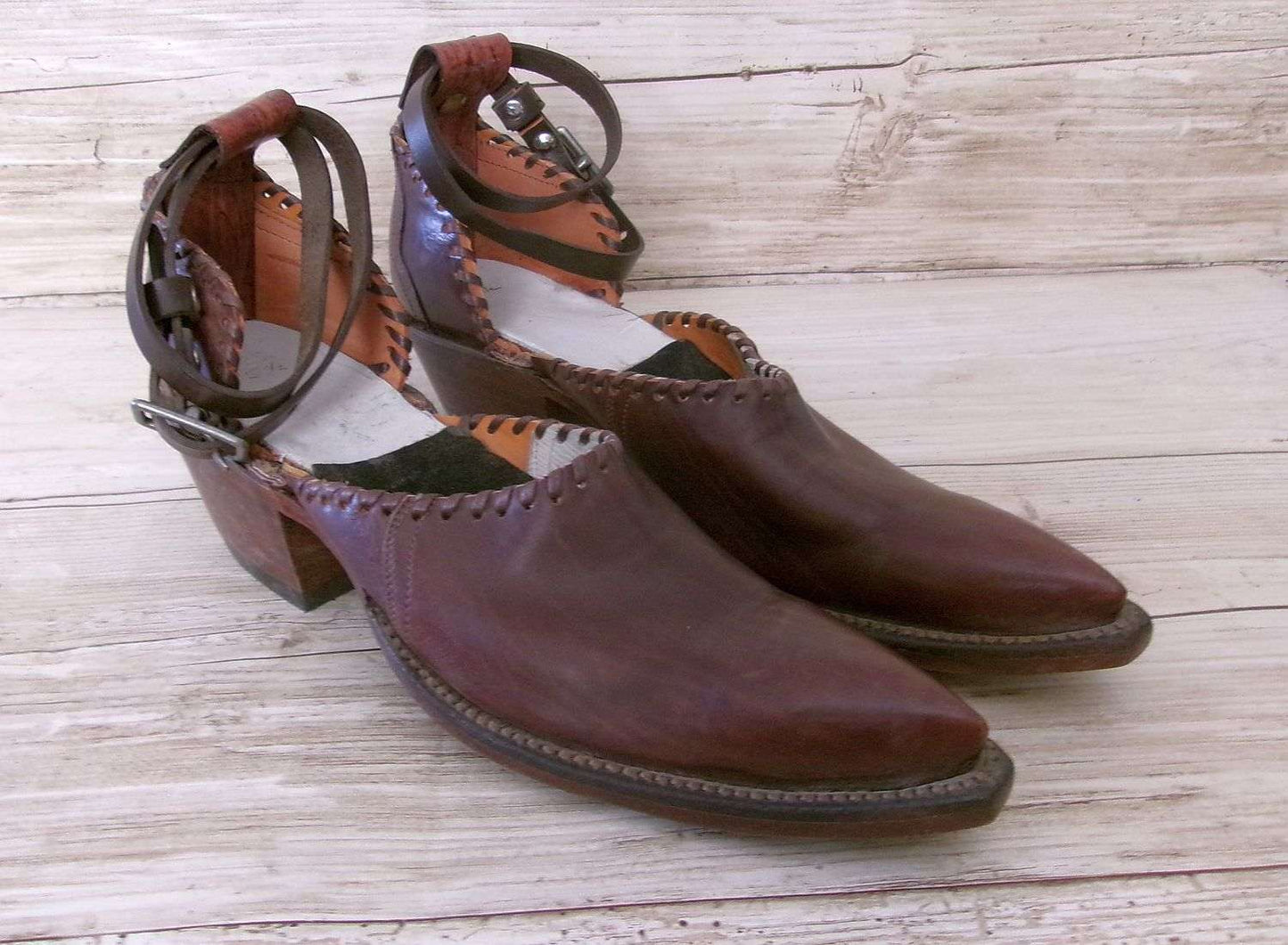 Cowgirl Boot Mules (Size 5-5.5) #mu32 handcrafted from cowboy boots. Shop  at ChrisThompsonBags.com and buy the best ["5-5.5","mules"] at Chris Thompson Bags.