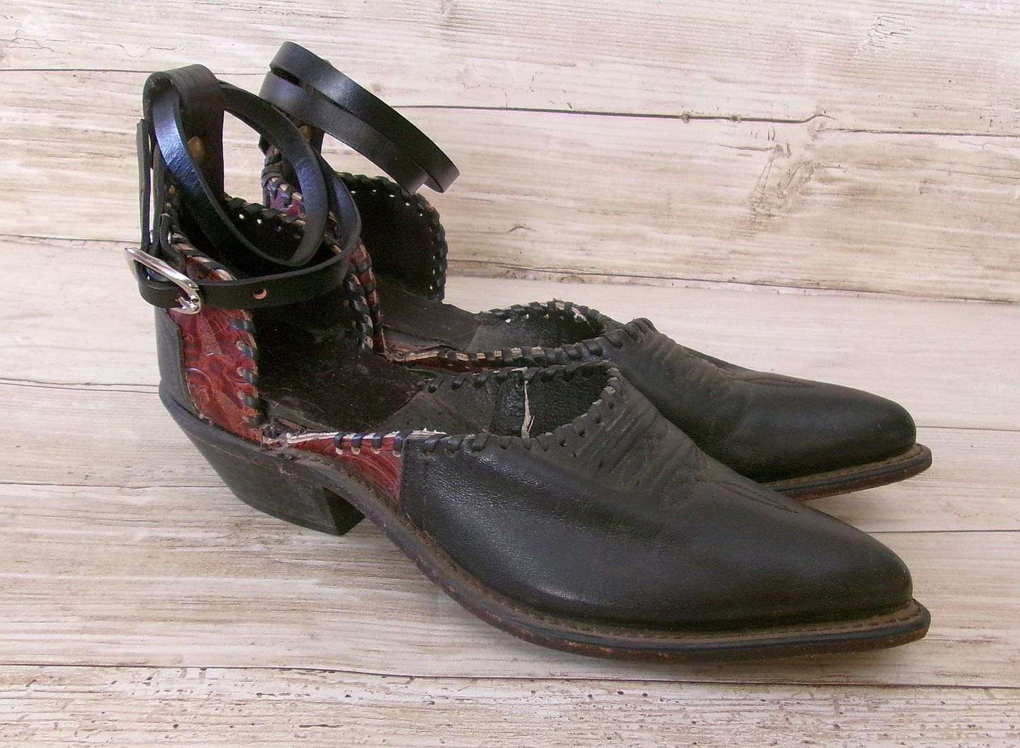 Cowgirl Boot Mules (Size 5-5.5) #mu33 handcrafted from cowboy boots. Shop  at ChrisThompsonBags.com and buy the best ["5-5.5","mules"] at Chris Thompson Bags.