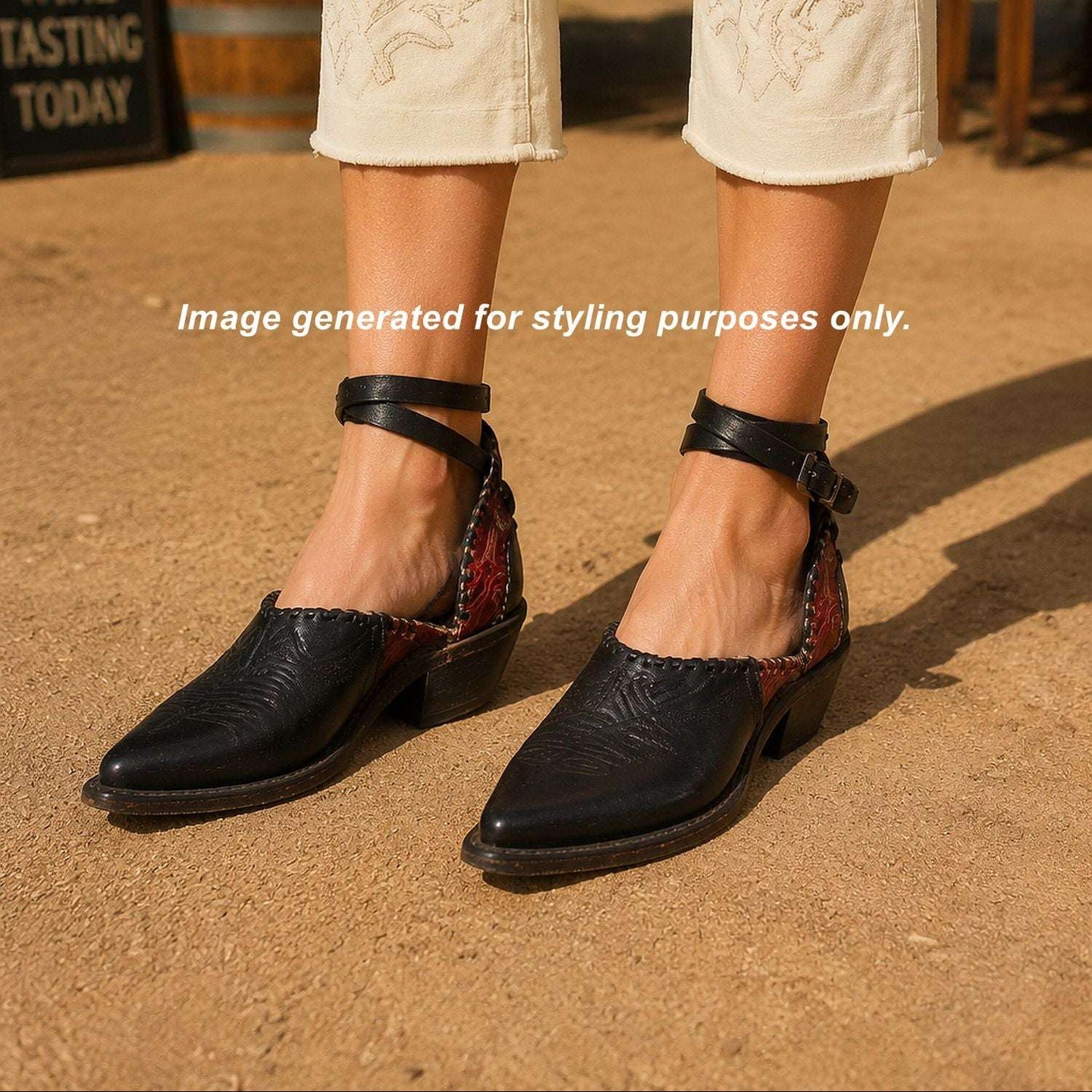 Cowgirl Boot Mules (Size 5-5.5) #mu33 handcrafted from cowboy boots. Shop  at ChrisThompsonBags.com and buy the best ["5-5.5","mules"] at Chris Thompson Bags.