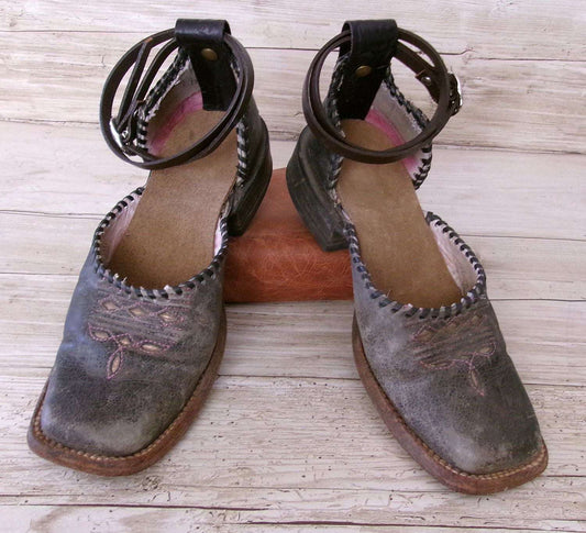 Cowgirl Boot Mules (Size 5-5.5) #mu34 handcrafted from cowboy boots. Shop  at ChrisThompsonBags.com and buy the best ["5-5.5","mules"] at Chris Thompson Bags.