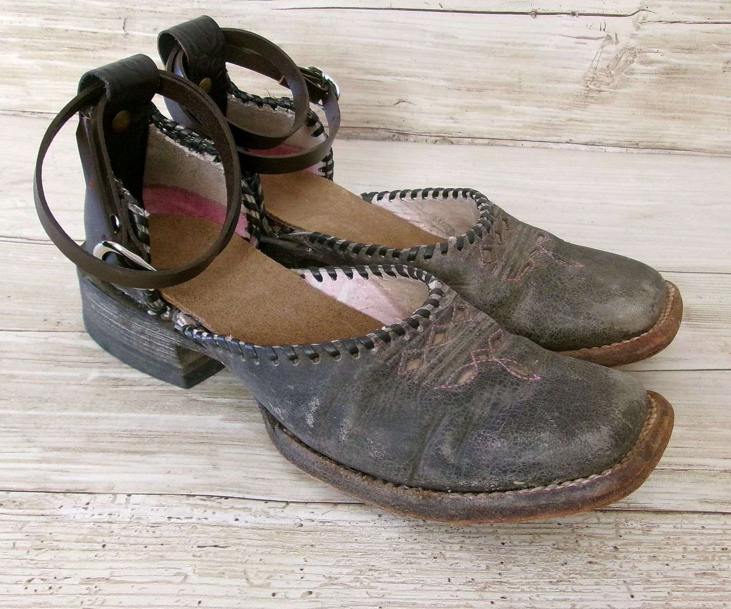 Cowgirl Boot Mules (Size 5-5.5) #mu34 handcrafted from cowboy boots. Shop  at ChrisThompsonBags.com and buy the best ["5-5.5","mules"] at Chris Thompson Bags.