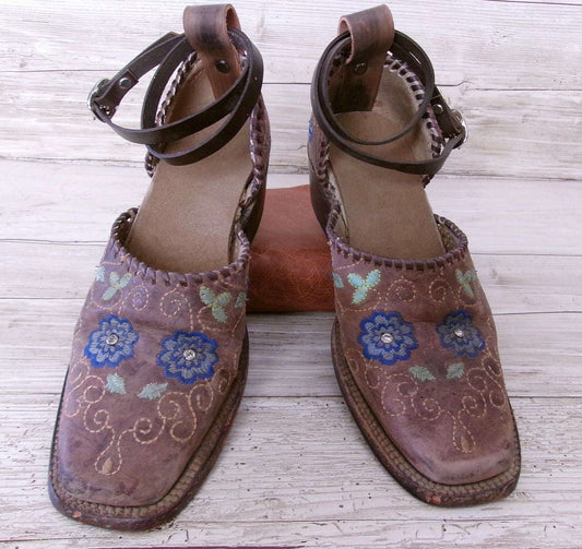 Cowgirl Boot Mules (Size 6-6.5) #mu35 handcrafted from cowboy boots. Shop  at ChrisThompsonBags.com and buy the best ["6-6.5","mules"] at Chris Thompson Bags.
