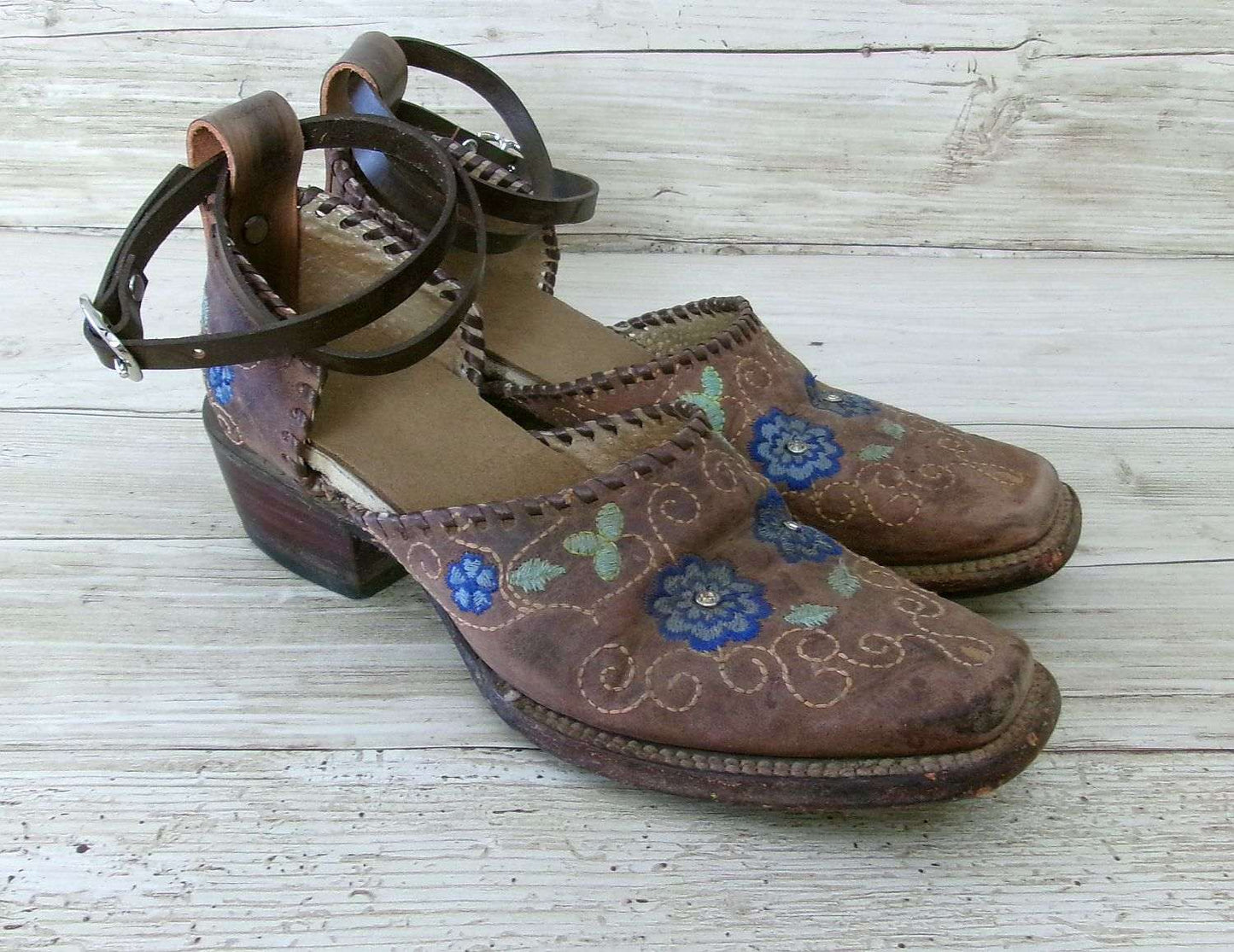 Cowgirl Boot Mules (Size 6-6.5) #mu35 handcrafted from cowboy boots. Shop  at ChrisThompsonBags.com and buy the best ["6-6.5","mules"] at Chris Thompson Bags.