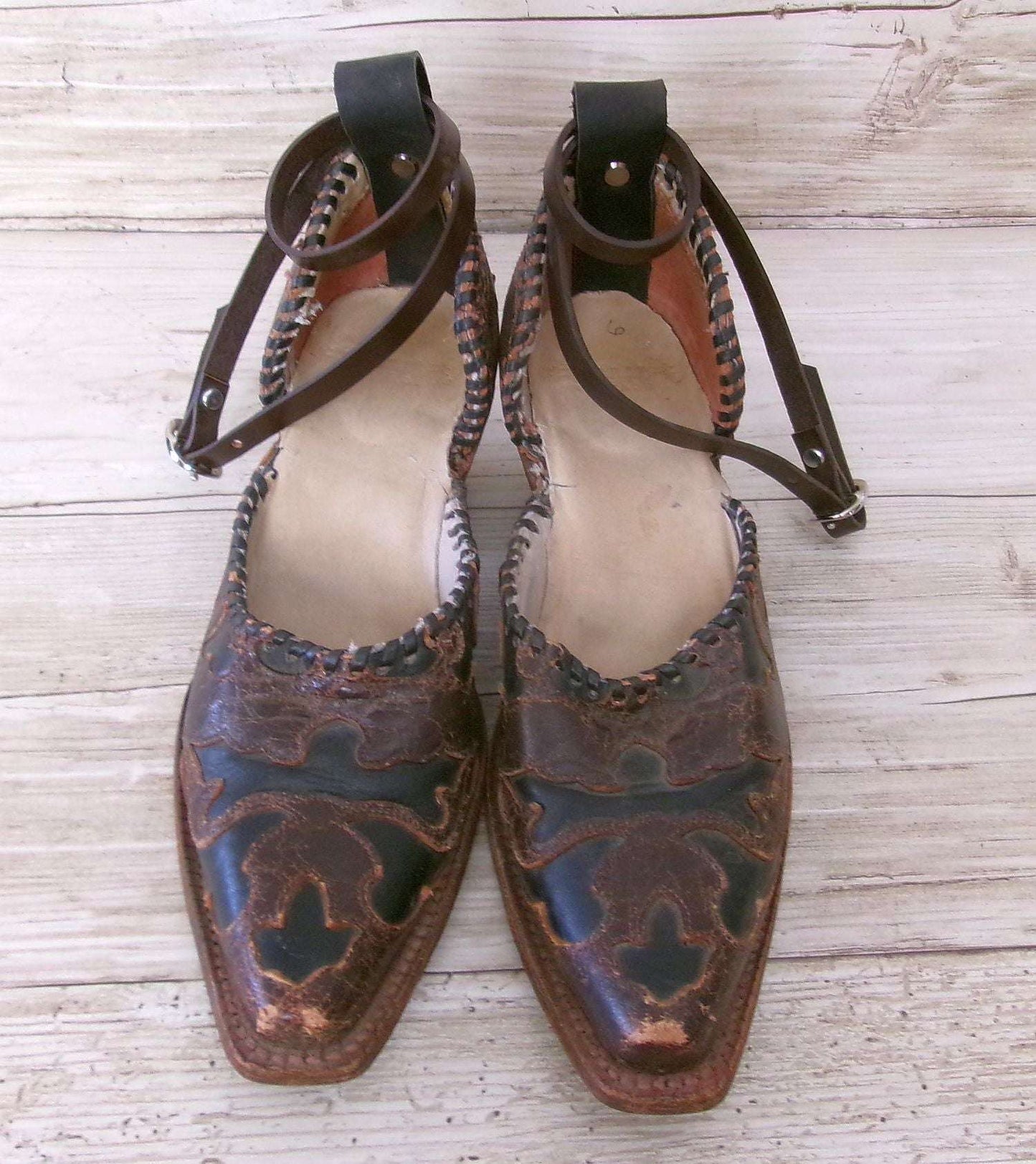 Cowgirl Boot Mules (Size 6-6.5) #mu36 handcrafted from cowboy boots. Shop  at ChrisThompsonBags.com and buy the best ["6-6.5","mules"] at Chris Thompson Bags.