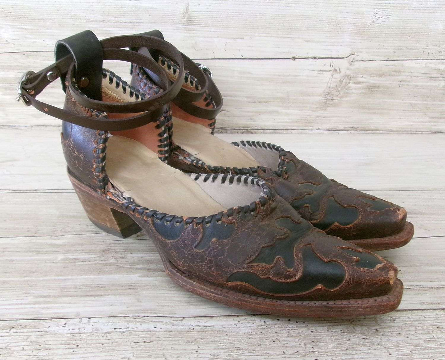 Cowgirl Boot Mules (Size 6-6.5) #mu36 handcrafted from cowboy boots. Shop  at ChrisThompsonBags.com and buy the best ["6-6.5","mules"] at Chris Thompson Bags.