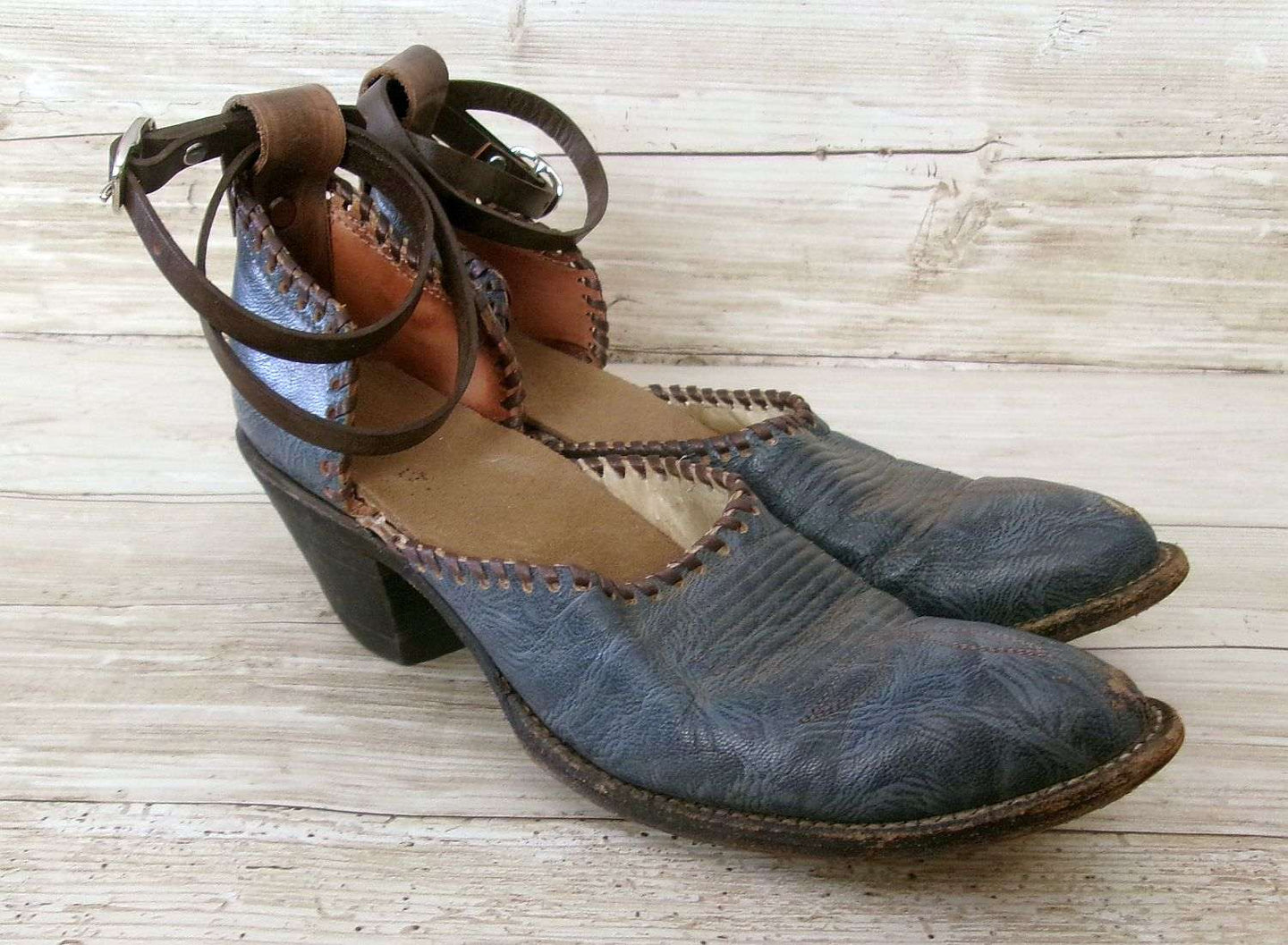 Cowgirl Boot Mules (Size 6-6.5) #mu37 handcrafted from cowboy boots. Shop  at ChrisThompsonBags.com and buy the best ["6-6.5","mules"] at Chris Thompson Bags.