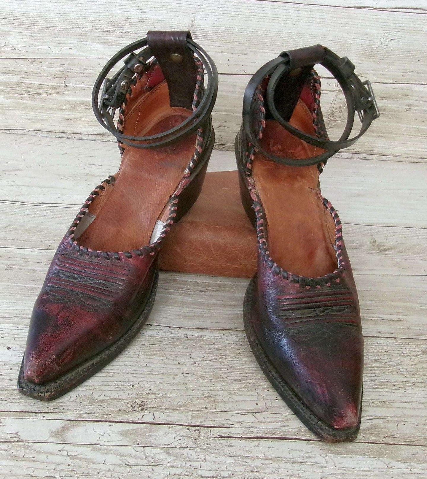 Cowgirl Boot Mules (Size 6-6.5) #mu38 handcrafted from cowboy boots. Shop  at ChrisThompsonBags.com and buy the best ["6-6.5","mules"] at Chris Thompson Bags.