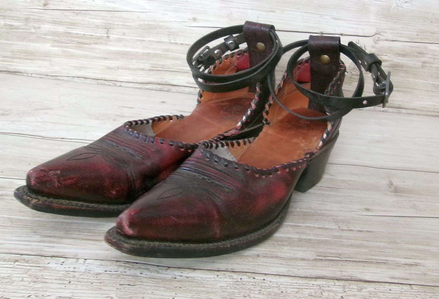 Cowgirl Boot Mules (Size 6-6.5) #mu38 handcrafted from cowboy boots. Shop  at ChrisThompsonBags.com and buy the best ["6-6.5","mules"] at Chris Thompson Bags.