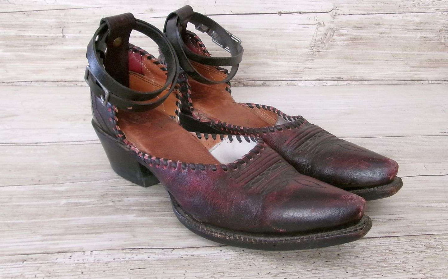 Cowgirl Boot Mules (Size 6-6.5) #mu38 handcrafted from cowboy boots. Shop  at ChrisThompsonBags.com and buy the best ["6-6.5","mules"] at Chris Thompson Bags.