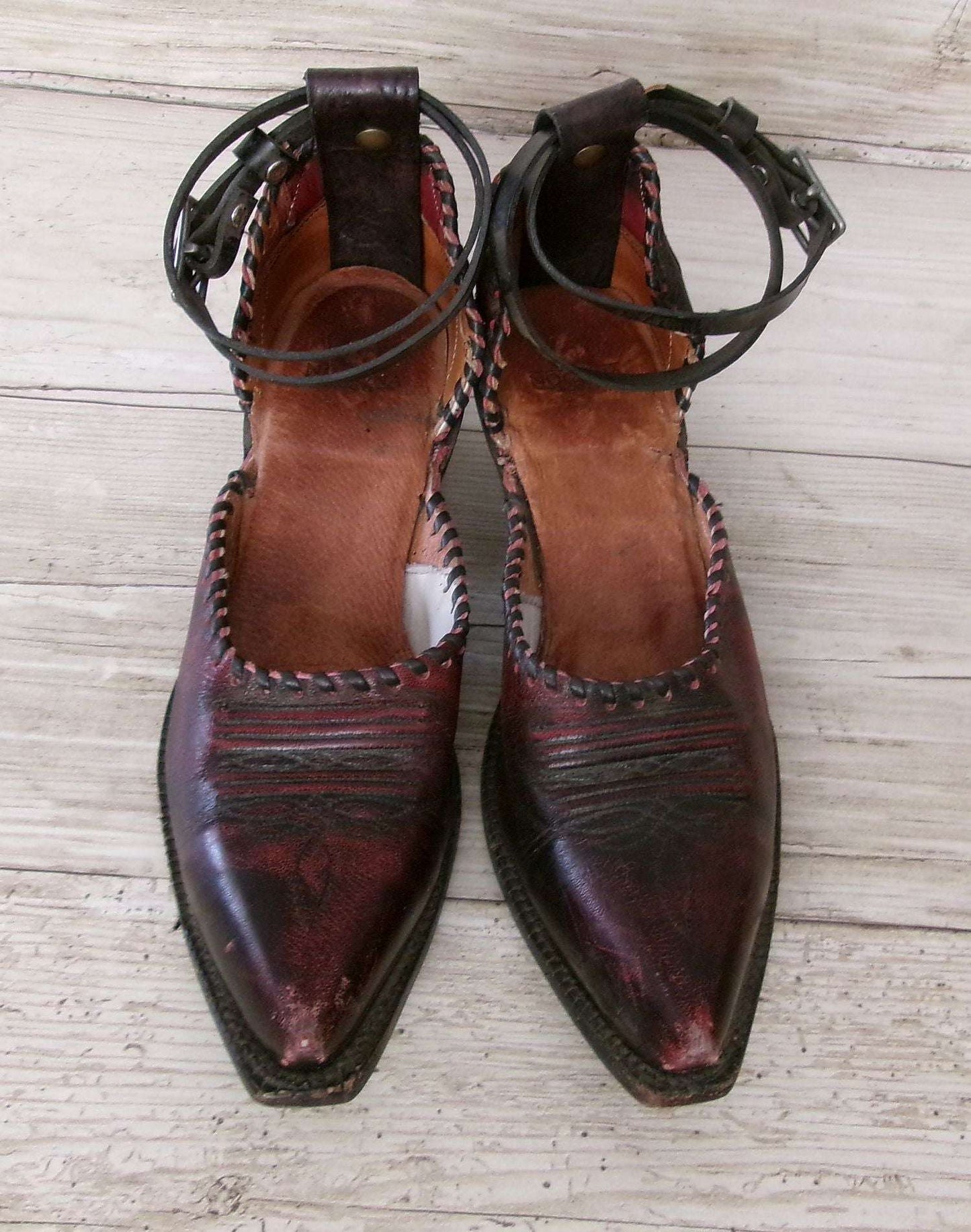 Cowgirl Boot Mules (Size 6-6.5) #mu38 handcrafted from cowboy boots. Shop  at ChrisThompsonBags.com and buy the best ["6-6.5","mules"] at Chris Thompson Bags.