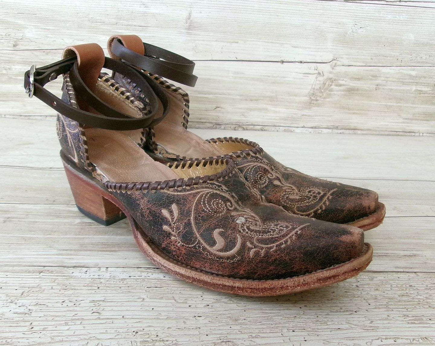Cowgirl Boot Mules (Size 6.5-7) #mu39 handcrafted from cowboy boots. Shop  at ChrisThompsonBags.com and buy the best ["6.5-7","mules"] at Chris Thompson Bags.