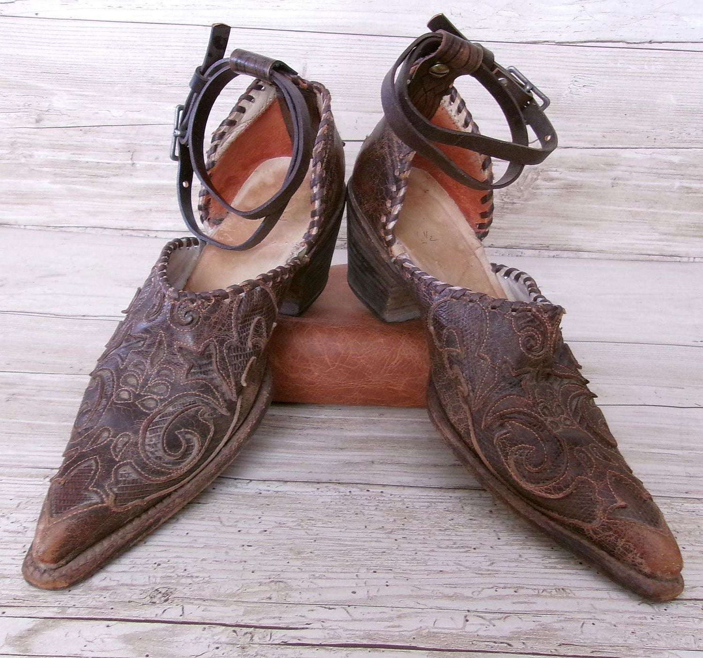 Cowgirl Boot Mules (Size 6.5-7) #mu40 handcrafted from cowboy boots. Shop  at ChrisThompsonBags.com and buy the best ["6.5-7","mules"] at Chris Thompson Bags.