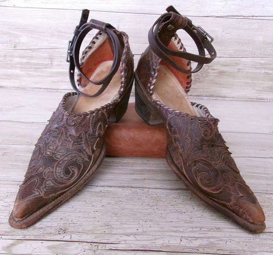 Cowgirl Boot Mules (Size 6.5-7) #mu40 handcrafted from cowboy boots. Shop  at ChrisThompsonBags.com and buy the best ["6.5-7","mules"] at Chris Thompson Bags.