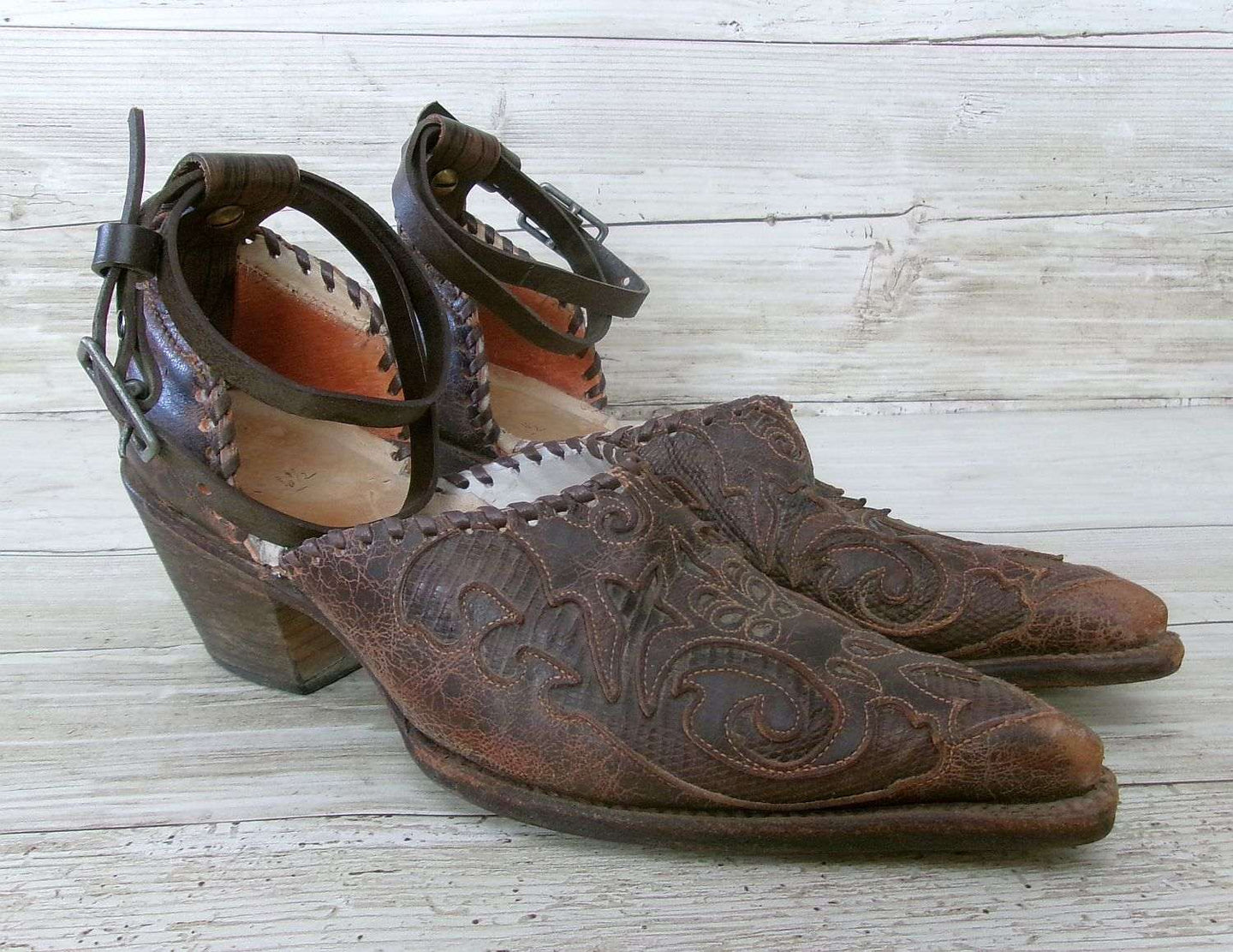 Cowgirl Boot Mules (Size 6.5-7) #mu40 handcrafted from cowboy boots. Shop  at ChrisThompsonBags.com and buy the best ["6.5-7","mules"] at Chris Thompson Bags.