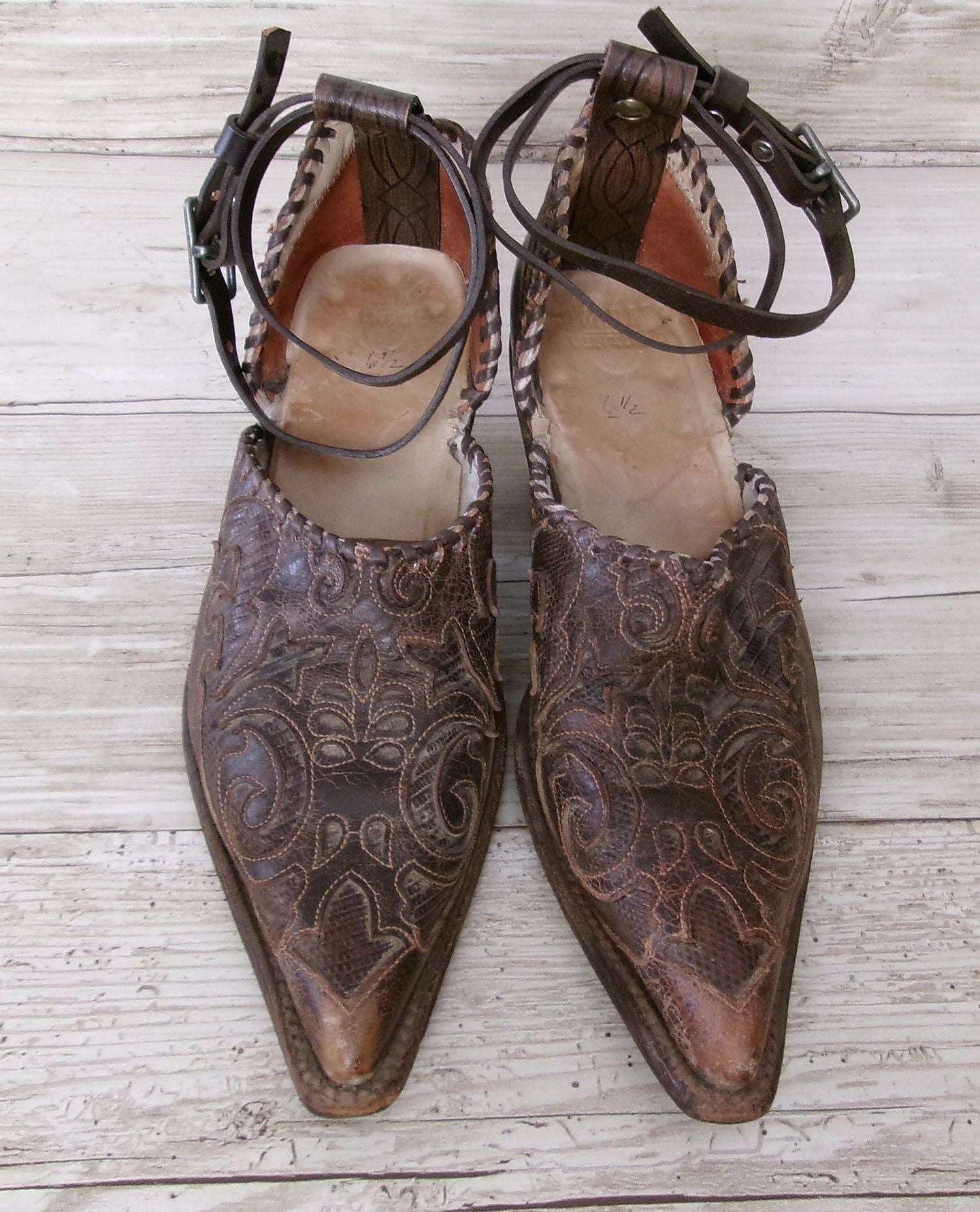 Cowgirl Boot Mules (Size 6.5-7) #mu40 handcrafted from cowboy boots. Shop  at ChrisThompsonBags.com and buy the best ["6.5-7","mules"] at Chris Thompson Bags.
