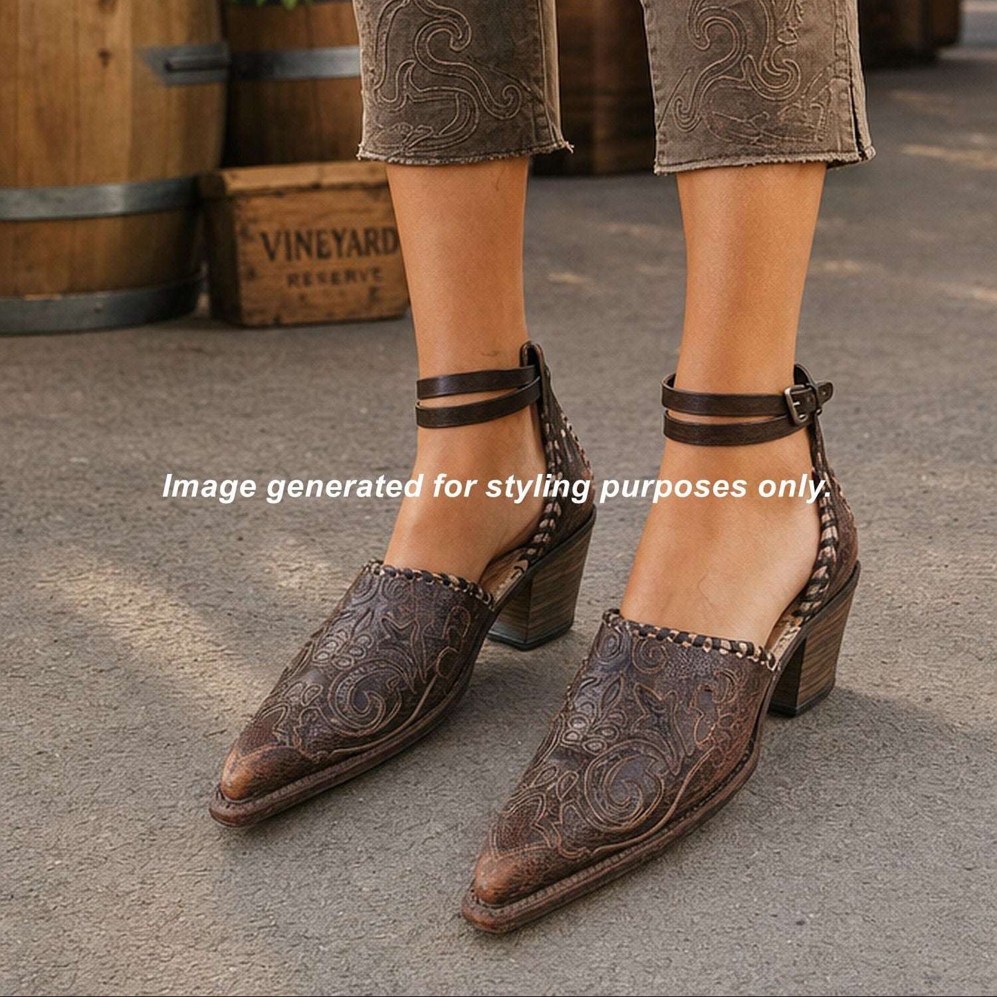 Cowgirl Boot Mules (Size 6.5-7) #mu40 handcrafted from cowboy boots. Shop  at ChrisThompsonBags.com and buy the best ["6.5-7","mules"] at Chris Thompson Bags.