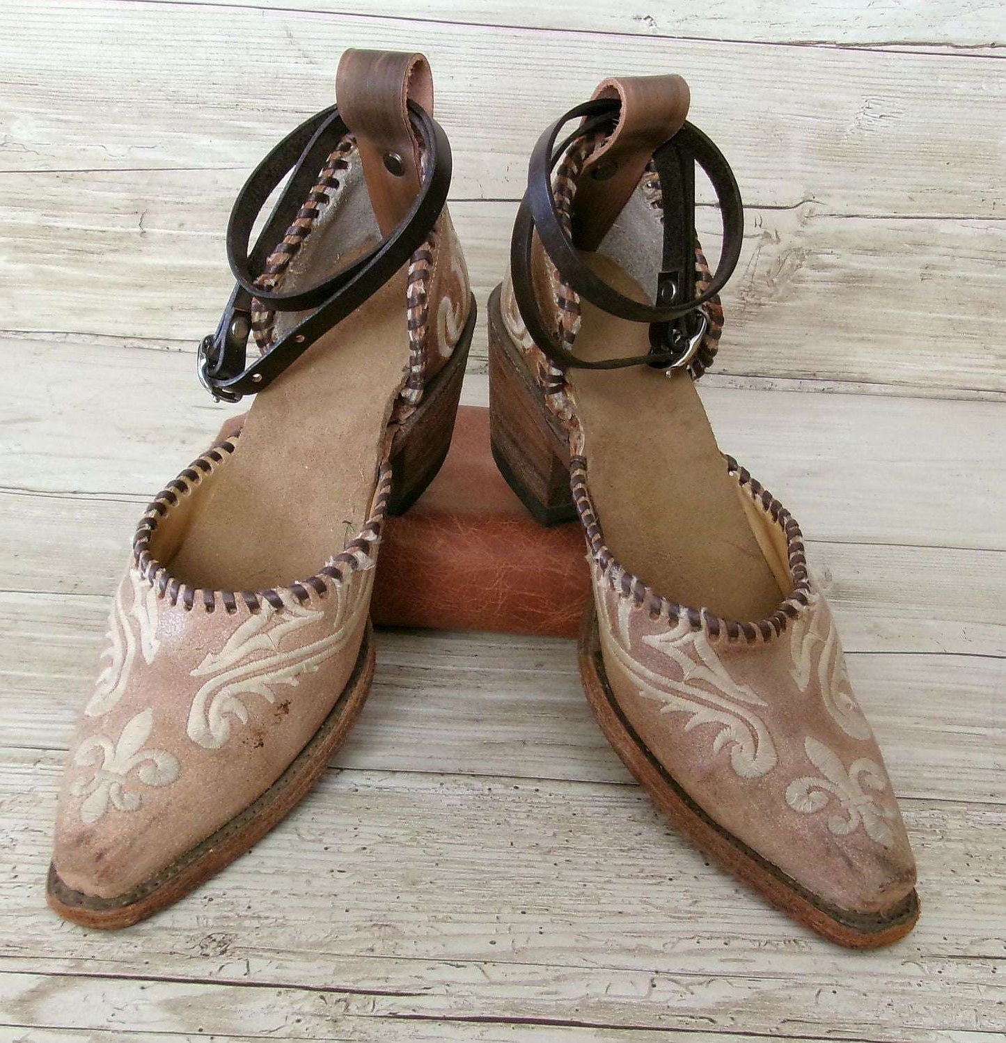 Cowgirl Boot Mules (Size 6.5-7) #mu41 handcrafted from cowboy boots. Shop  at ChrisThompsonBags.com and buy the best ["6.5-7","mules"] at Chris Thompson Bags.