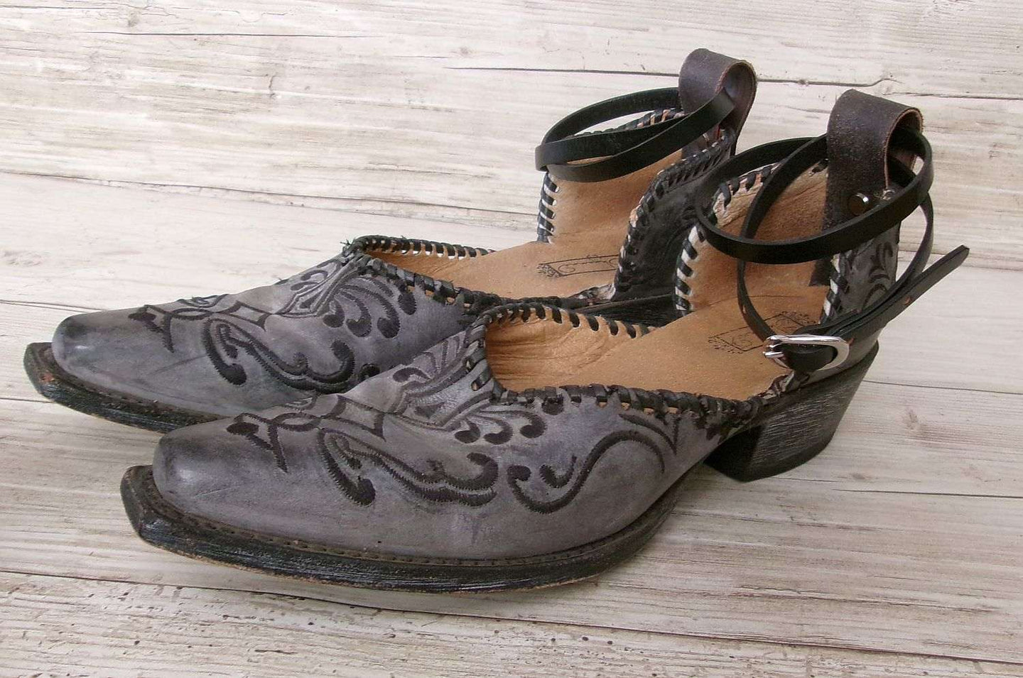 Cowgirl Boot Mules (Size 7-7.5) #mu44 handcrafted from cowboy boots. Shop  at ChrisThompsonBags.com and buy the best ["7-7.5","mules"] at Chris Thompson Bags.