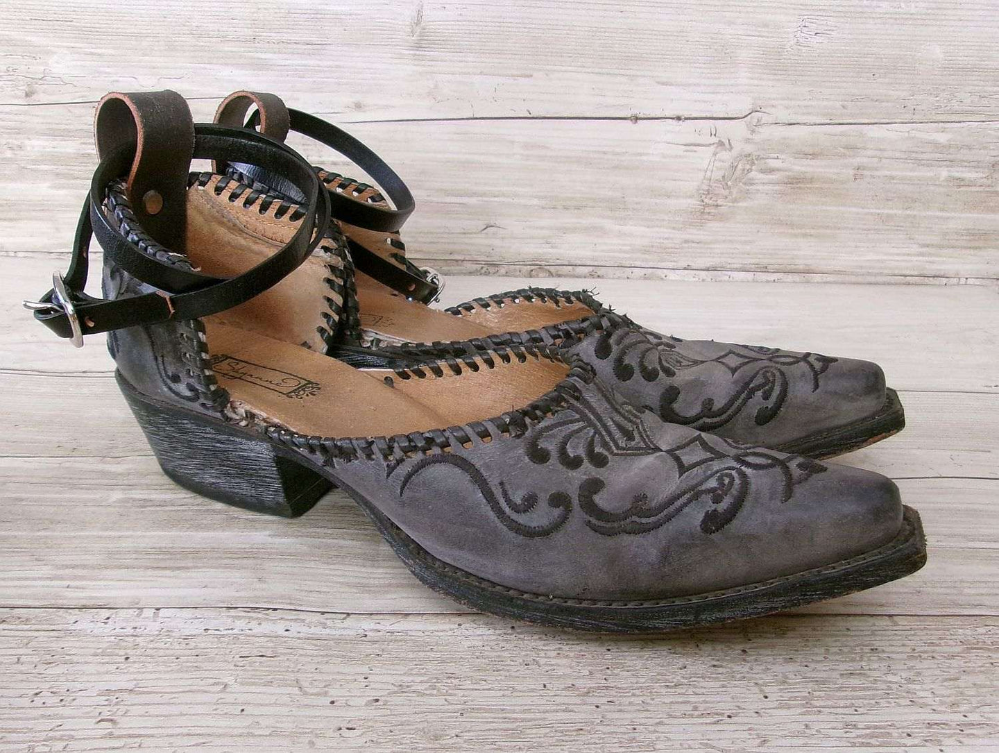 Cowgirl Boot Mules (Size 7-7.5) #mu44 handcrafted from cowboy boots. Shop  at ChrisThompsonBags.com and buy the best ["7-7.5","mules"] at Chris Thompson Bags.