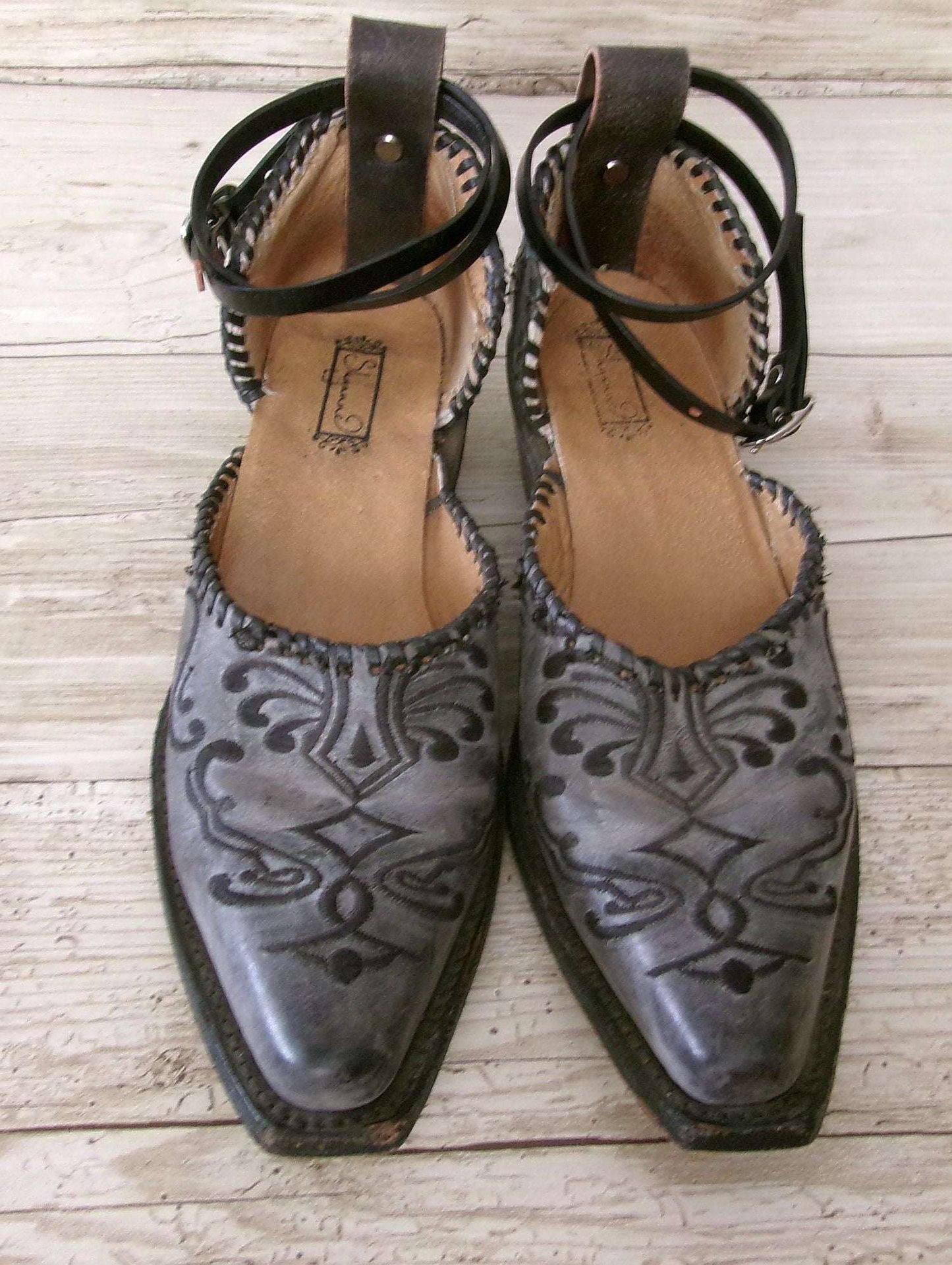 Cowgirl Boot Mules (Size 7-7.5) #mu44 handcrafted from cowboy boots. Shop  at ChrisThompsonBags.com and buy the best ["7-7.5","mules"] at Chris Thompson Bags.