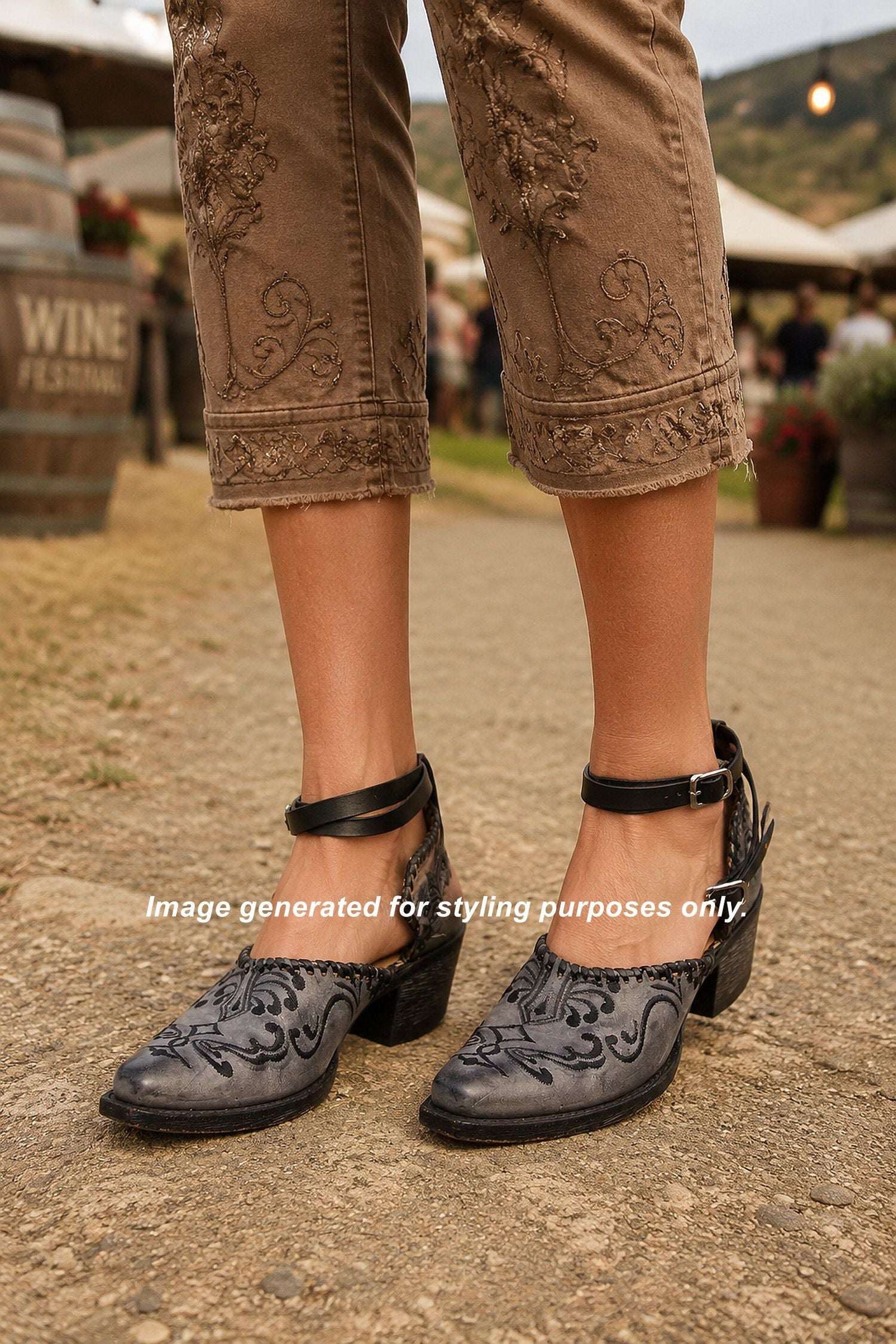 Cowgirl Boot Mules (Size 7-7.5) #mu44 handcrafted from cowboy boots. Shop  at ChrisThompsonBags.com and buy the best ["7-7.5","mules"] at Chris Thompson Bags.